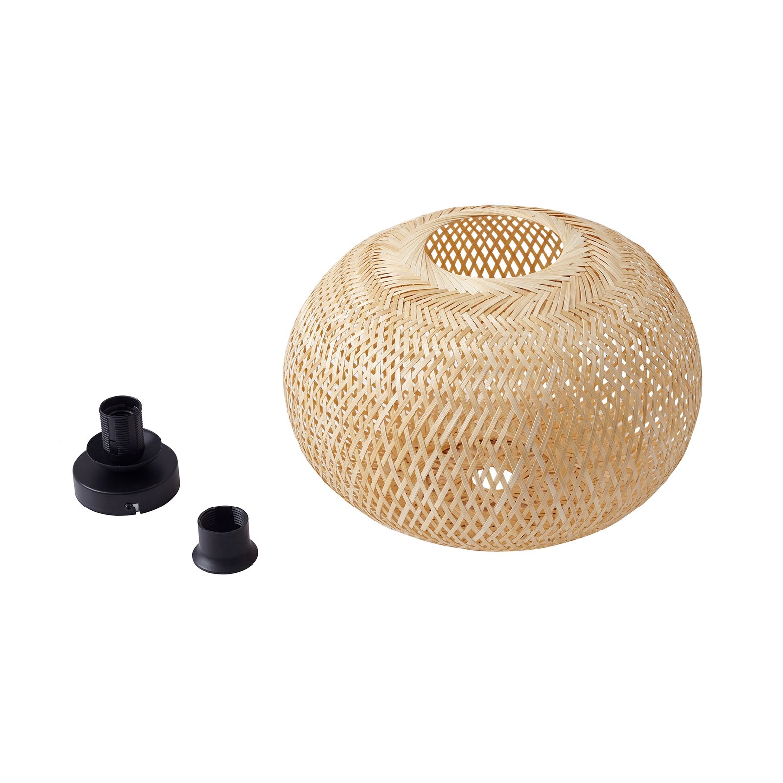 Lindby Kessia ceiling light, natural bamboo, Ø 40 cm