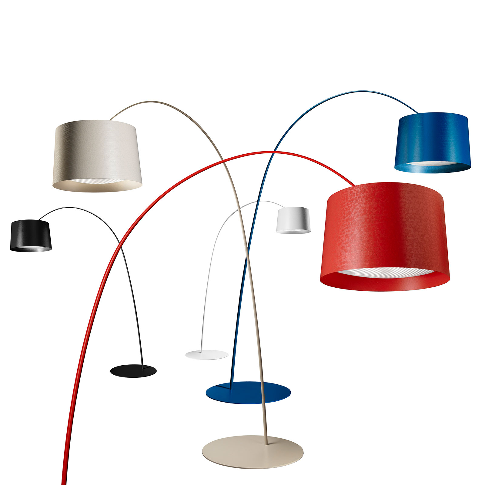 Foscarini Twiggy Bogenleuchte, dimmbar, weiß Foscarini Twiggy Bogenleuchte, dimmbar, weiß
