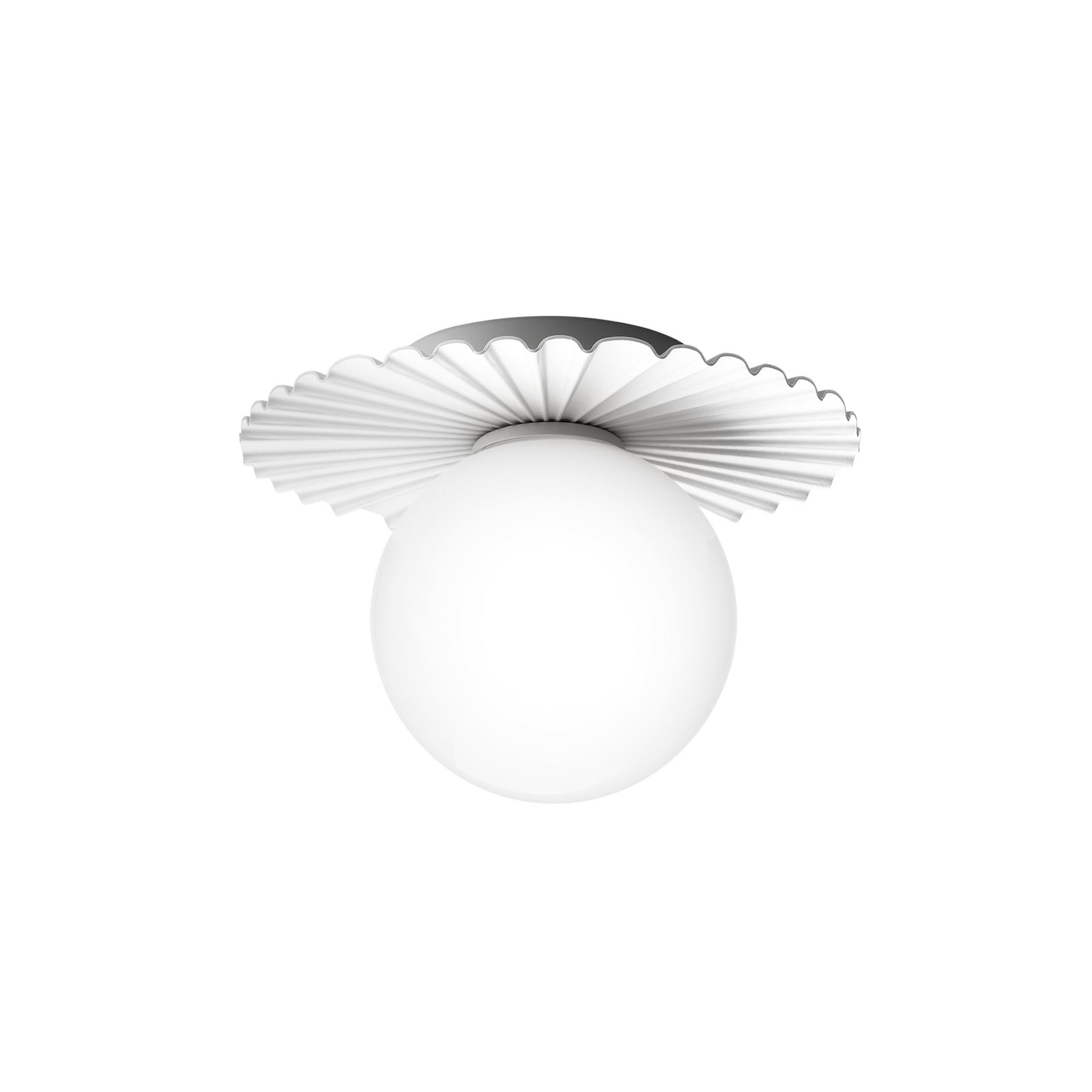 Lampa sufitowa Liila Muuse, biała/opalowa, Ø 20 cm, IP44 - Nuura