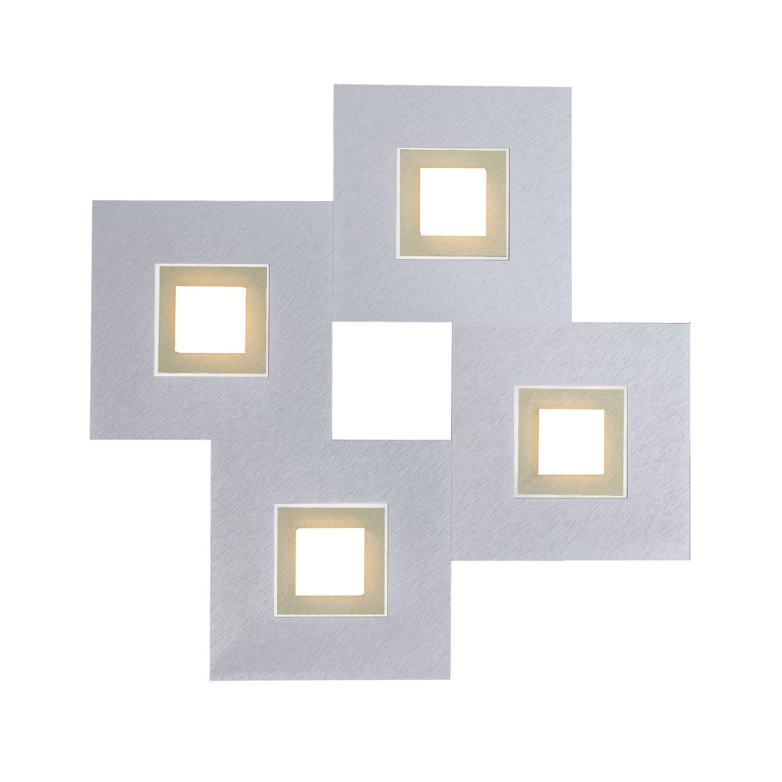 Grossmann GROSSMANN Karree 4-bulb 50x50 aluminium champagne, for Living / Dining Room, aluminium, acrylic, 6.1 W, energy efficiency: A+, W: 50 cm, H: 50 cm