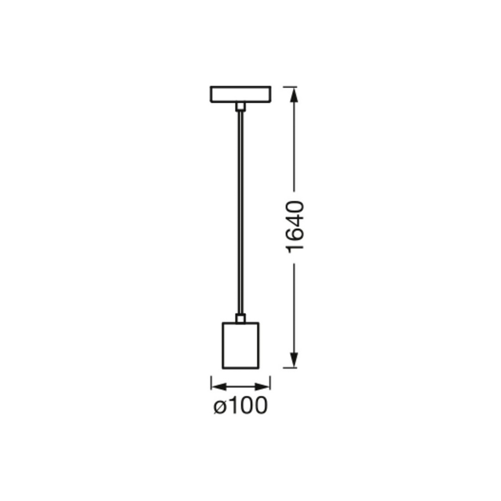 OSRAM Hängelampe VINTAGE 1906 ROUND, chrom, Metall, Ø 10 cm