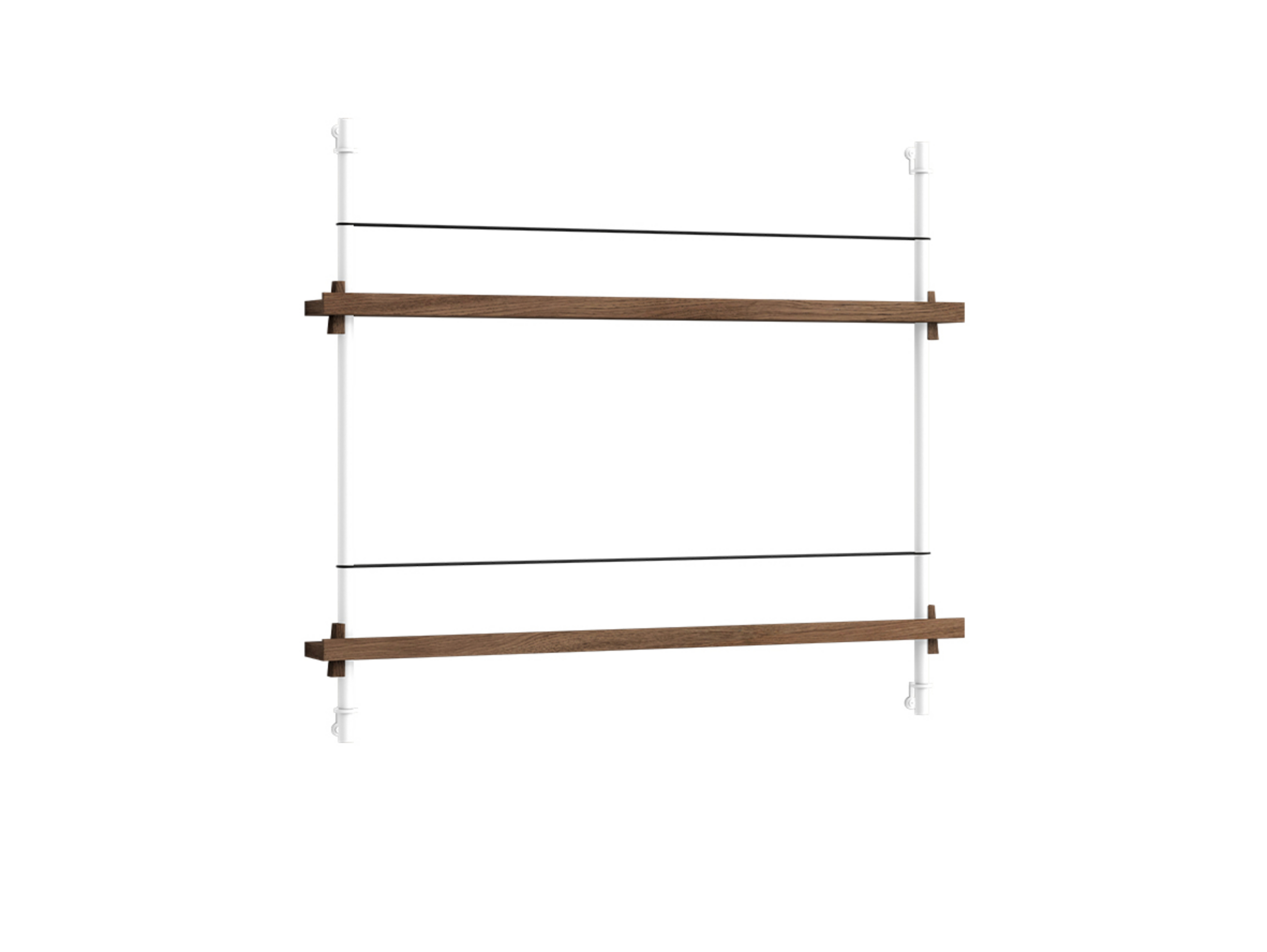 Magazine Shelving 65 Etagère Smoked Oak White - Moebe