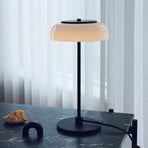 lámpara de mesa LED Nuura Blossi, altura 43 cm, negro/ópalo