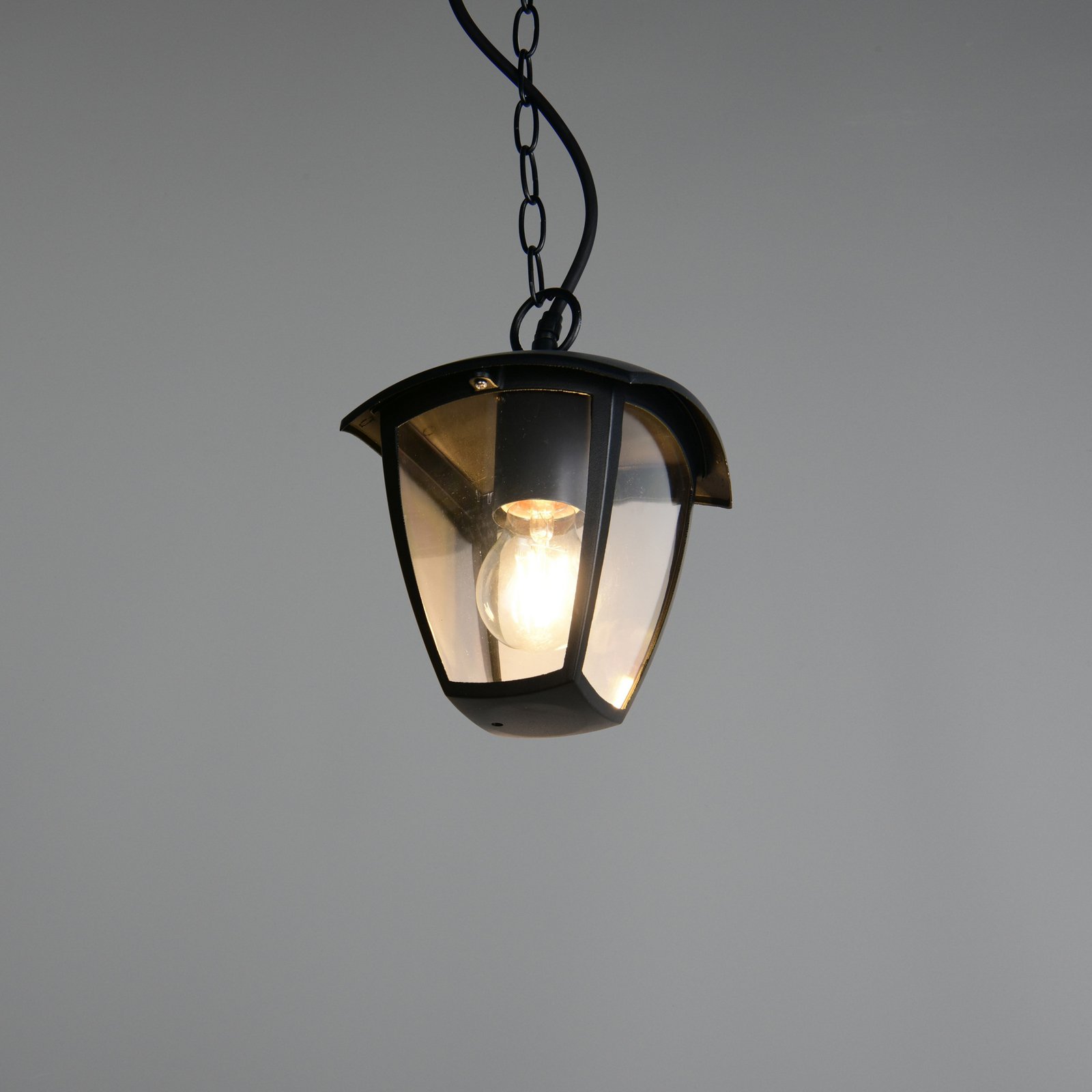 Külső függesztett lámpa VENTA, fekete, 17 x 17 cm, fém, IP44