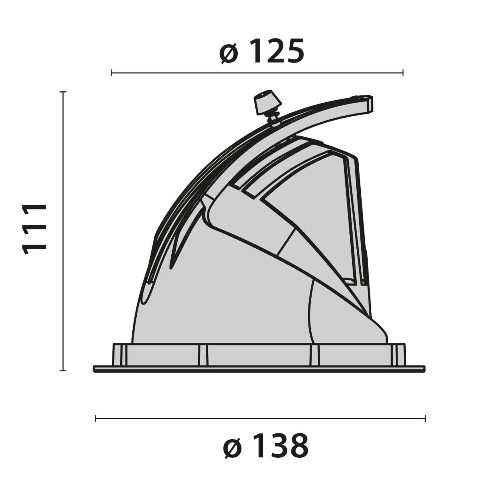 Weiße Einbaulampe EB433 LED Flood Reflektor
