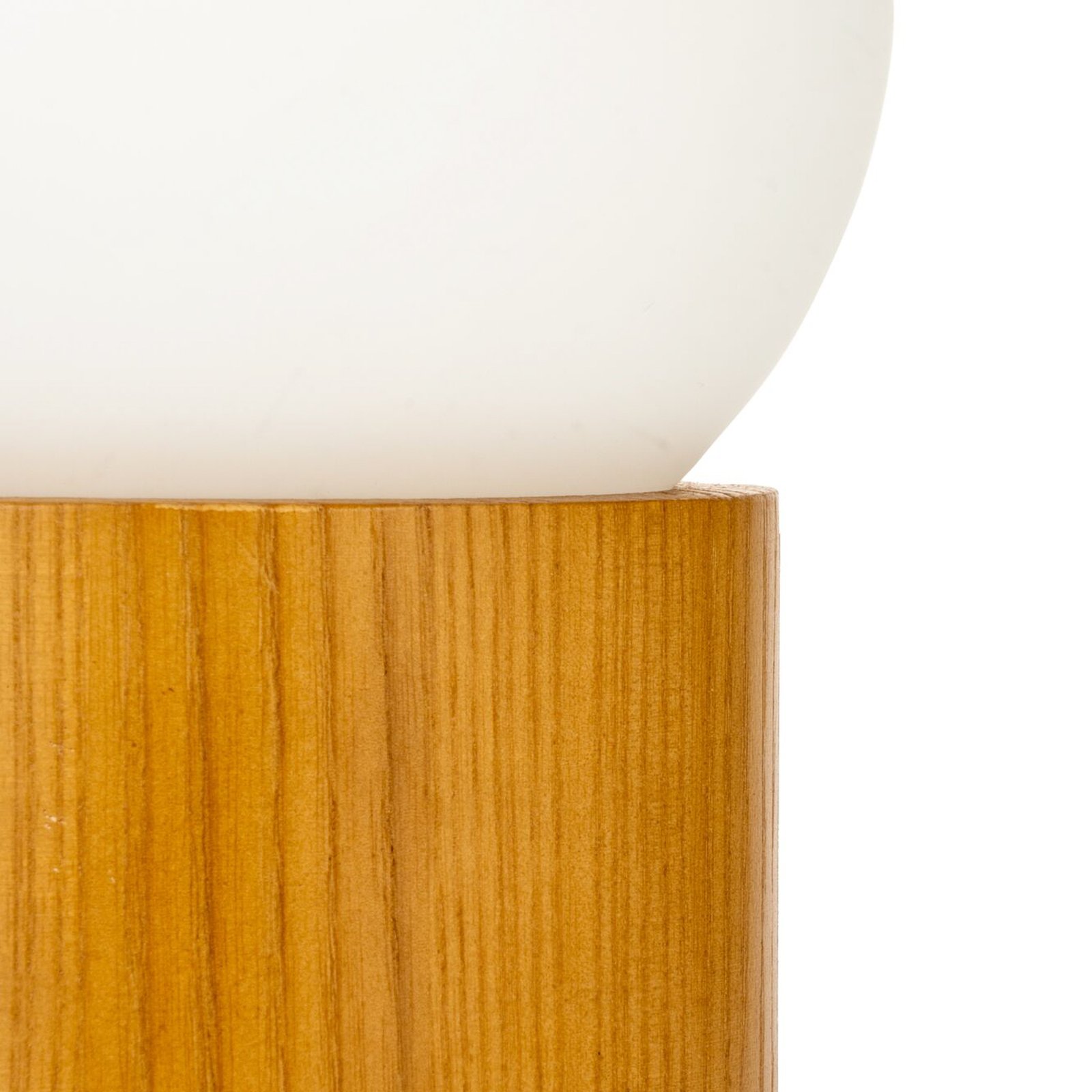 Pauleen Woody Shine stolová lampa, drevo, sklo