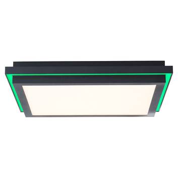 AEG Loren LED-panel CCT dimbar, svart, 40 x 40 cm
