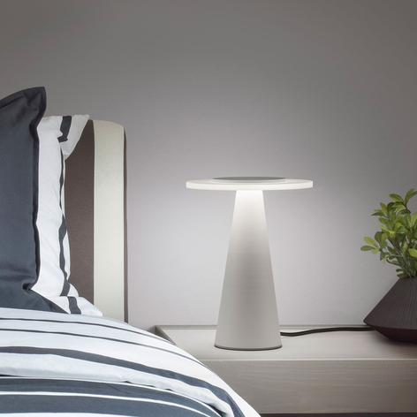 Helestra Bax Tischleuchte mit Touchdimmer, weiß