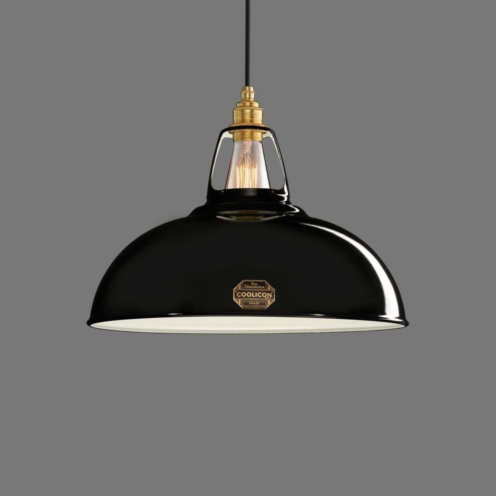 Stor pendellampe i design fra 1933 Jet Black Coolicon - Stue - Metal