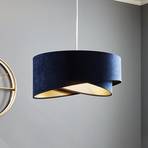 Lámpara colgante Vivien, 2 colores, azul/oro