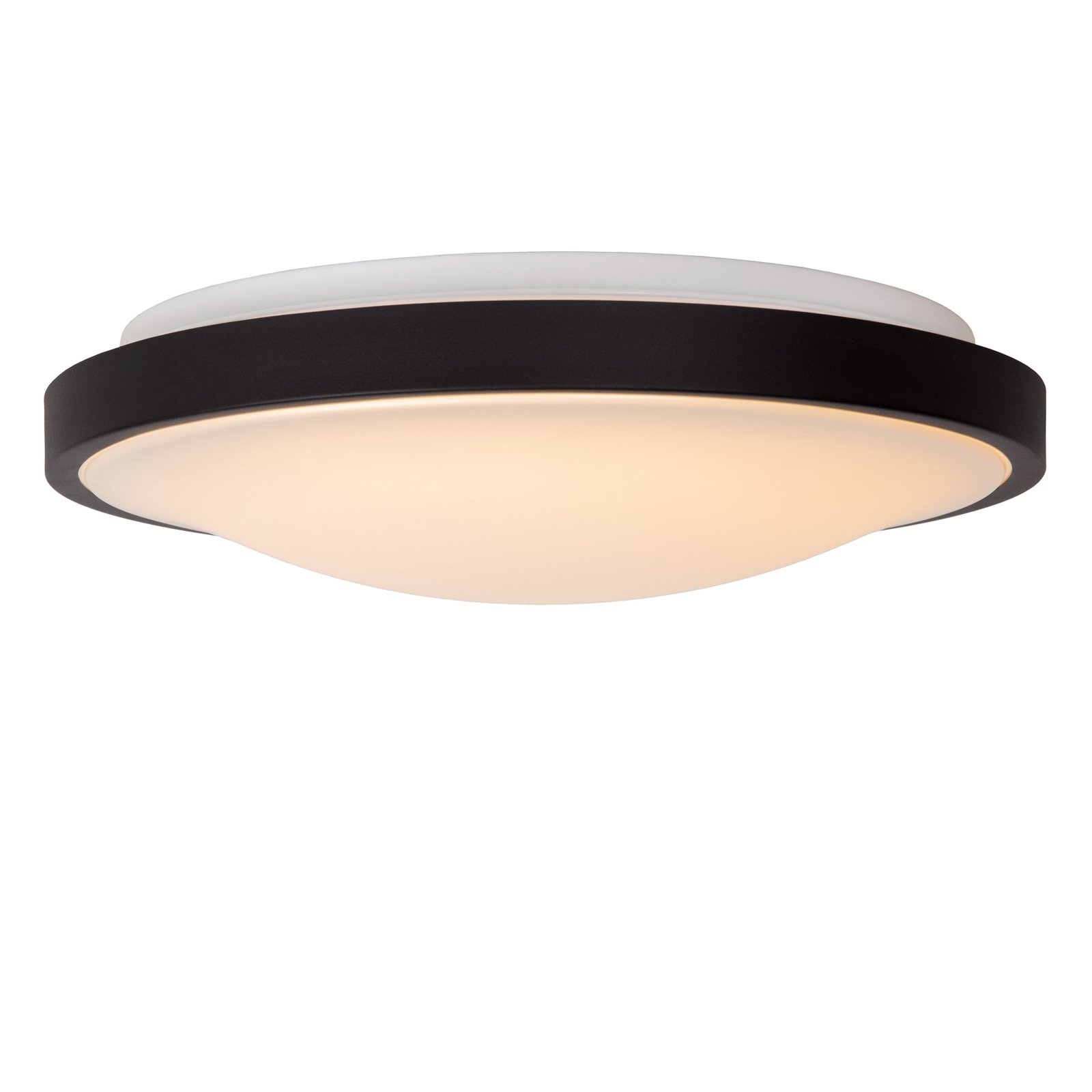 Dasher LED ceiling light, black, Ø 41 cm, 2700 K, IP44