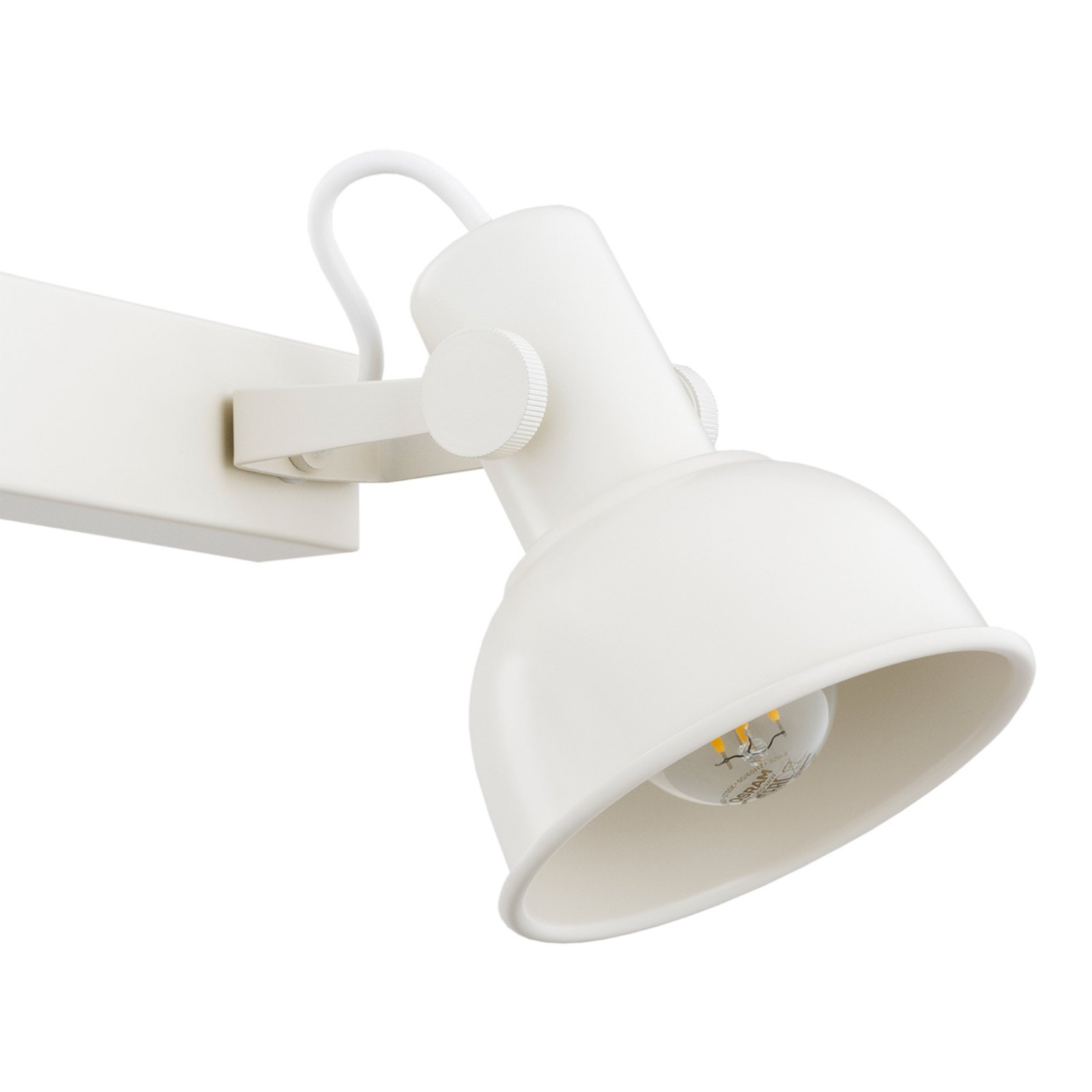 Plafonnier Trogir, beige, à 2 lampes, longueur 27 cm