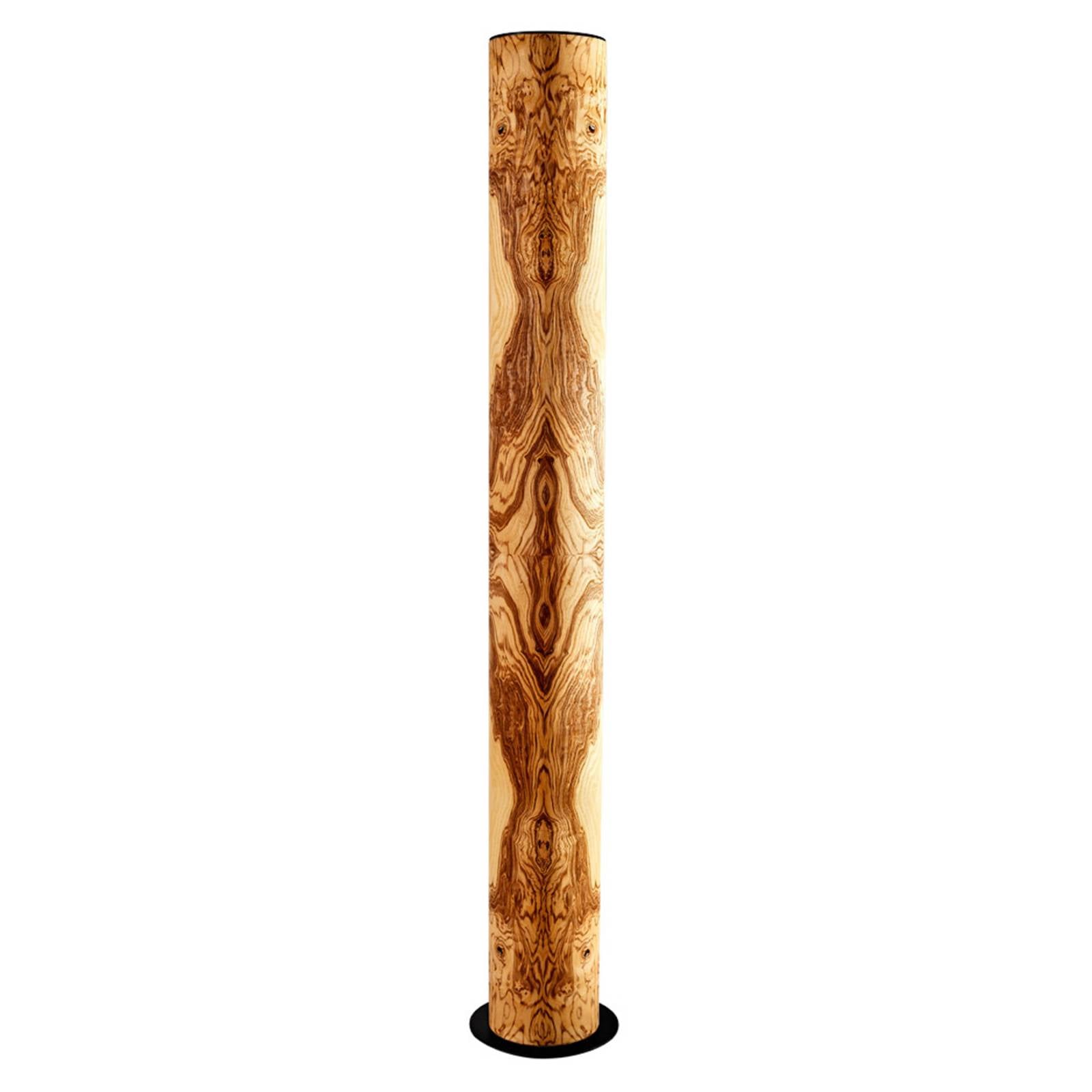 LeuchtNatur Lucerna floor lamp olive ash/black, for Living / Dining Room, wood, metal, G13, 22 W, H: 160 cm