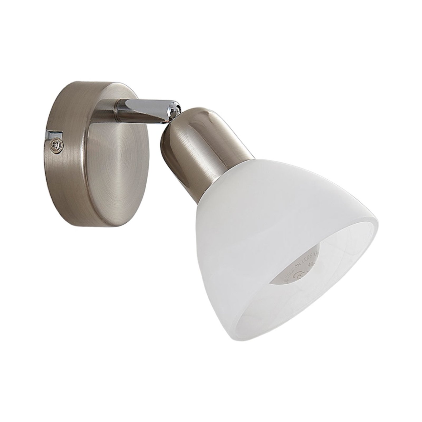 Paulina LED Vägglampa Satin Nickel/White - Lindby