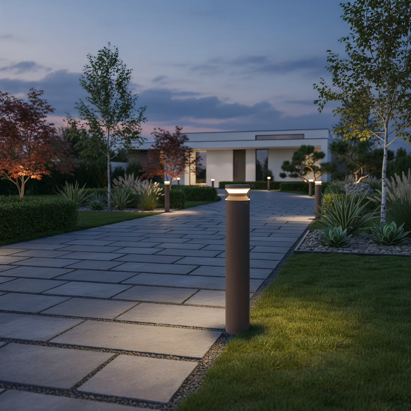 Ideal Lux LED осветление за пътеки Boeing, височина 70 cm, кафе