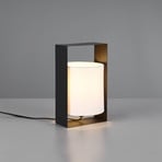 Pail table lamp, matt black, metal, height 27 cm