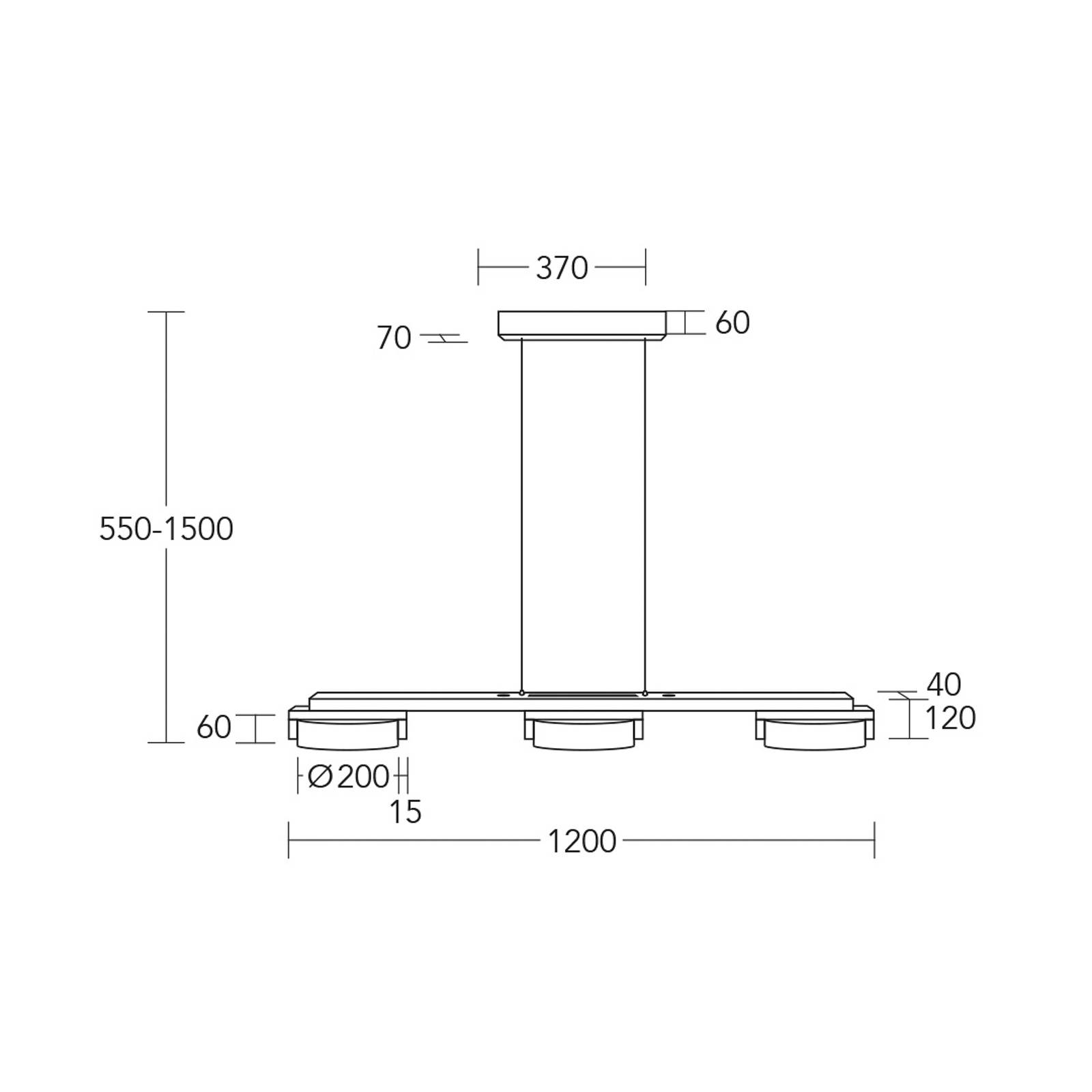 HerzBlut Suspension LED Talon, bois, up/down, intensité variable