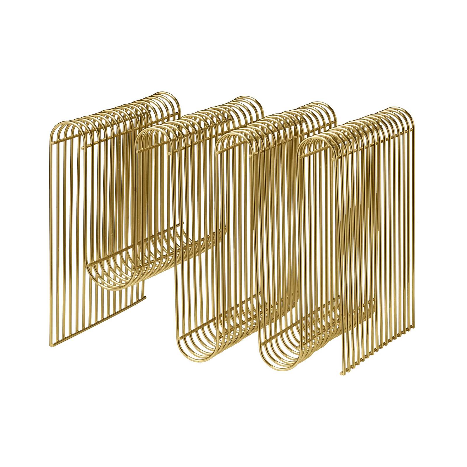 AYTM Zeitschriftenhalter Curva, gold, Breite 40 cm, Stahl günstig online kaufen