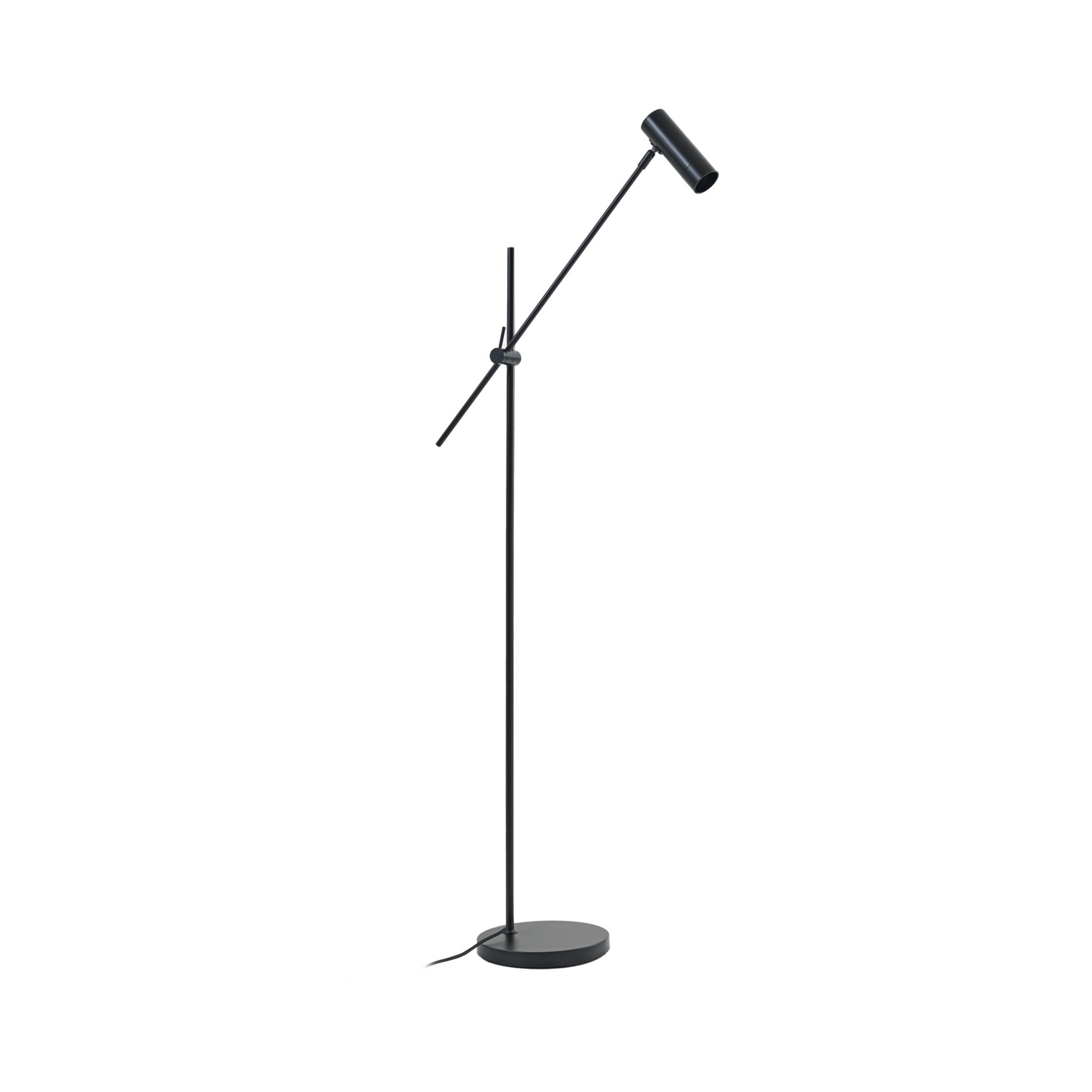 Vilo Stehleuchte, GU10, schwarz, beweglich, Höhe 153 cm, Metall - Lindby