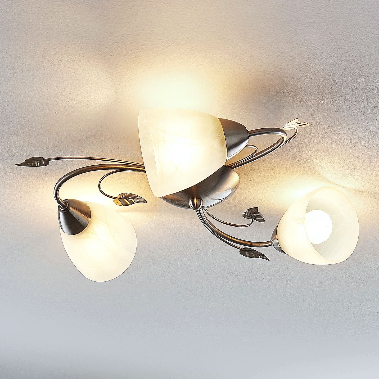 Lindby Yannie LED ceiling light, three-bulb