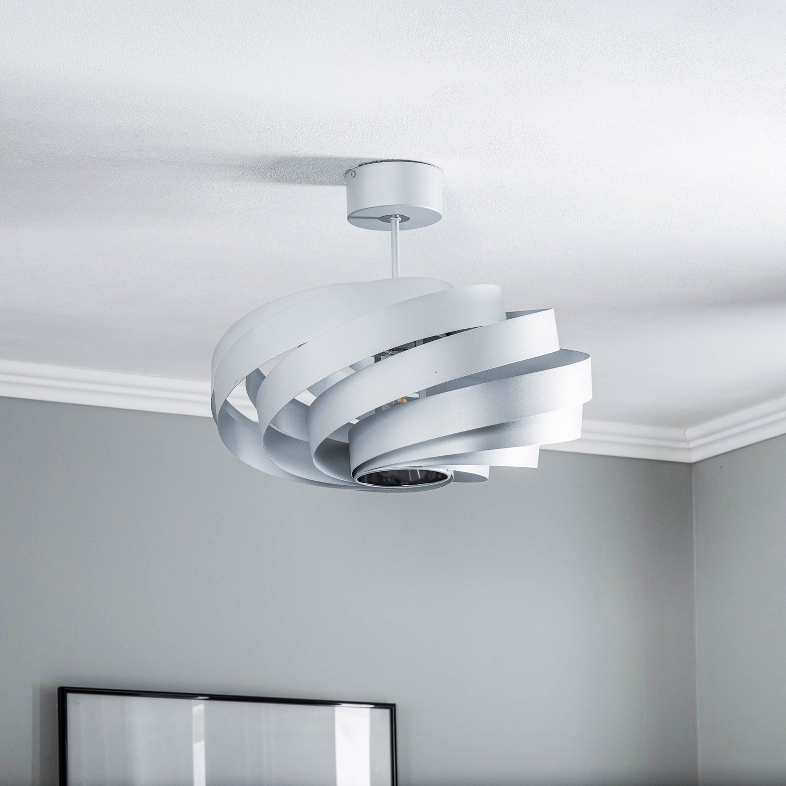 Vento ceiling light, aluminium Ø 50 cm
