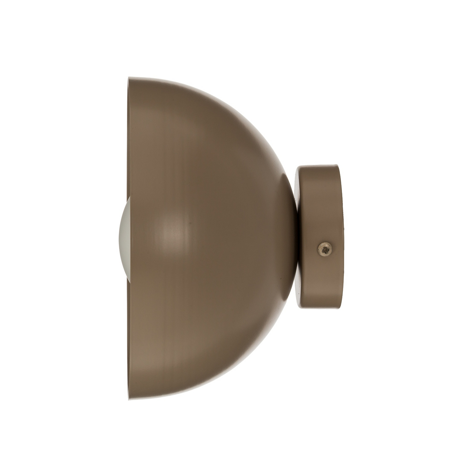Applique Bibi K1, beige, acciaio/vetro, Ø 18 cm