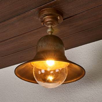 Brass ceiling light Marquesa for outdoors