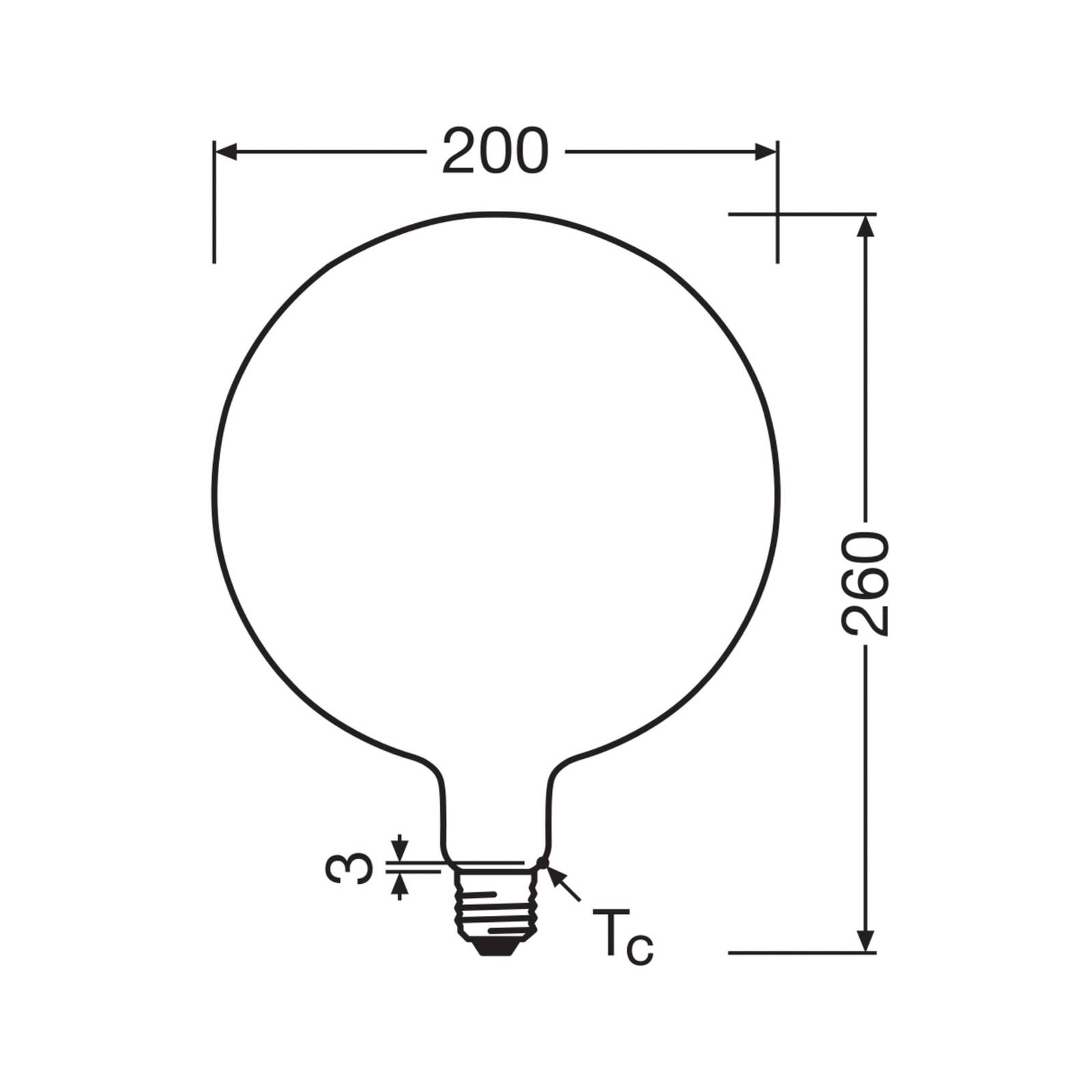 OSRAM LED Vintage 1906 Big Globe E27 7,3W 2700K matt dimbar