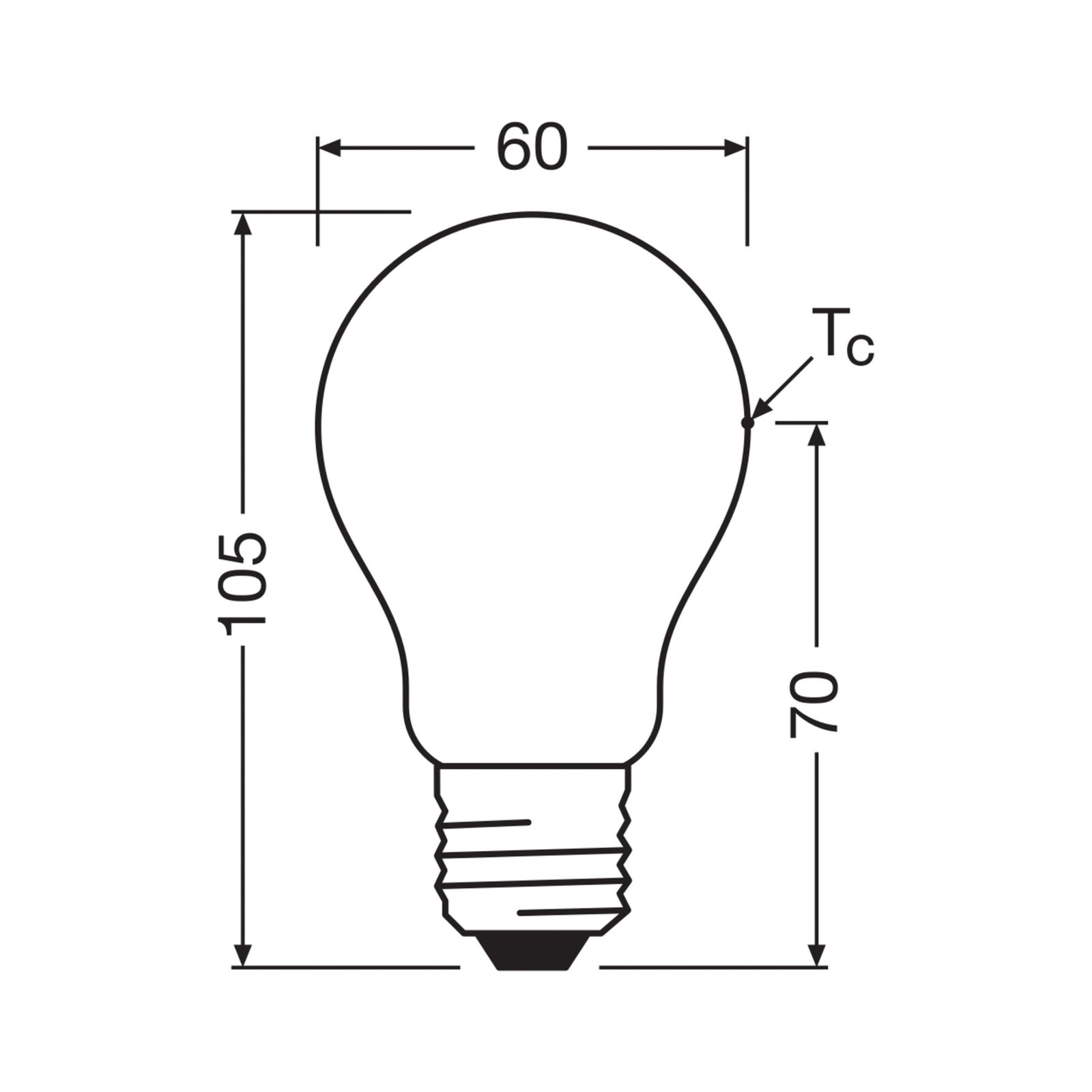 OSRAM LED-Leuchtmittel Birne E27 7,2W matt 4.000K 1521lm 2er