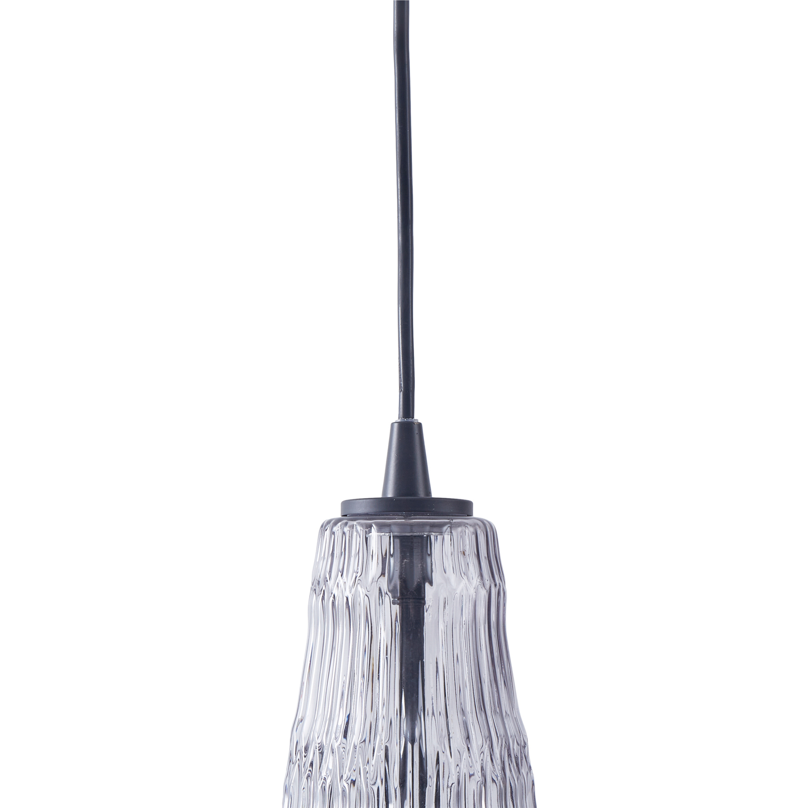 Lindby suspension Belarion, gris, à 1 lampe, verre, Ø 23 cm