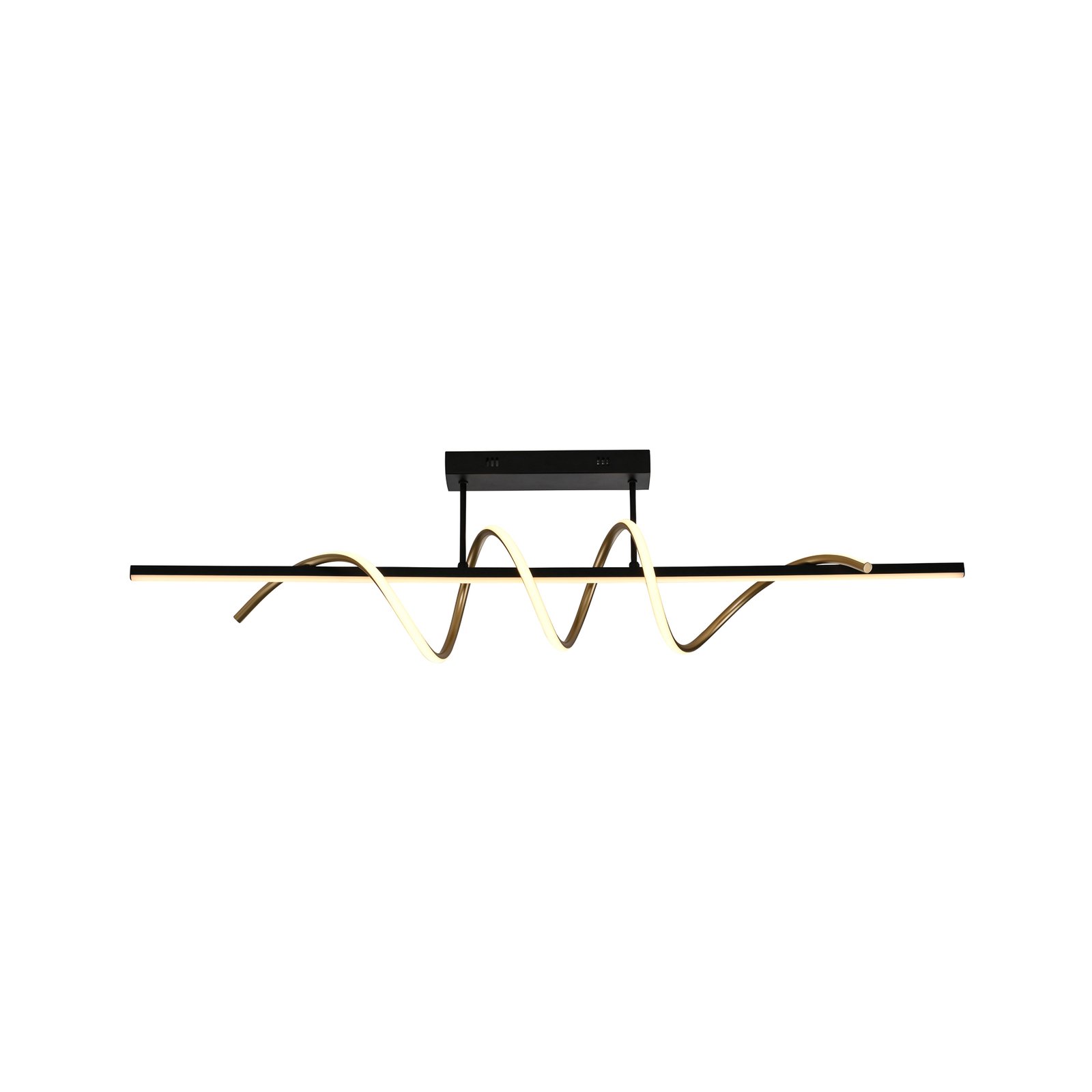 JUST LIGHT. Emanda LED ceiling light, iron, black-brass