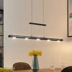 Lindby Naiara Candeeiro suspenso LED, regulável em altura, preto