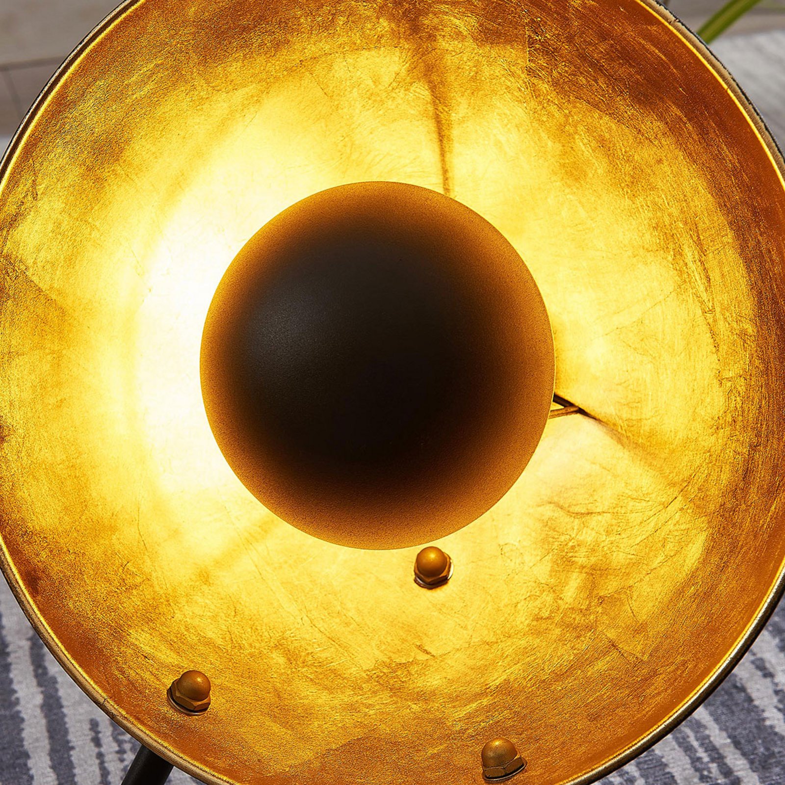 Muriel Stolní Lampa H38 Black/Gold - Lindby