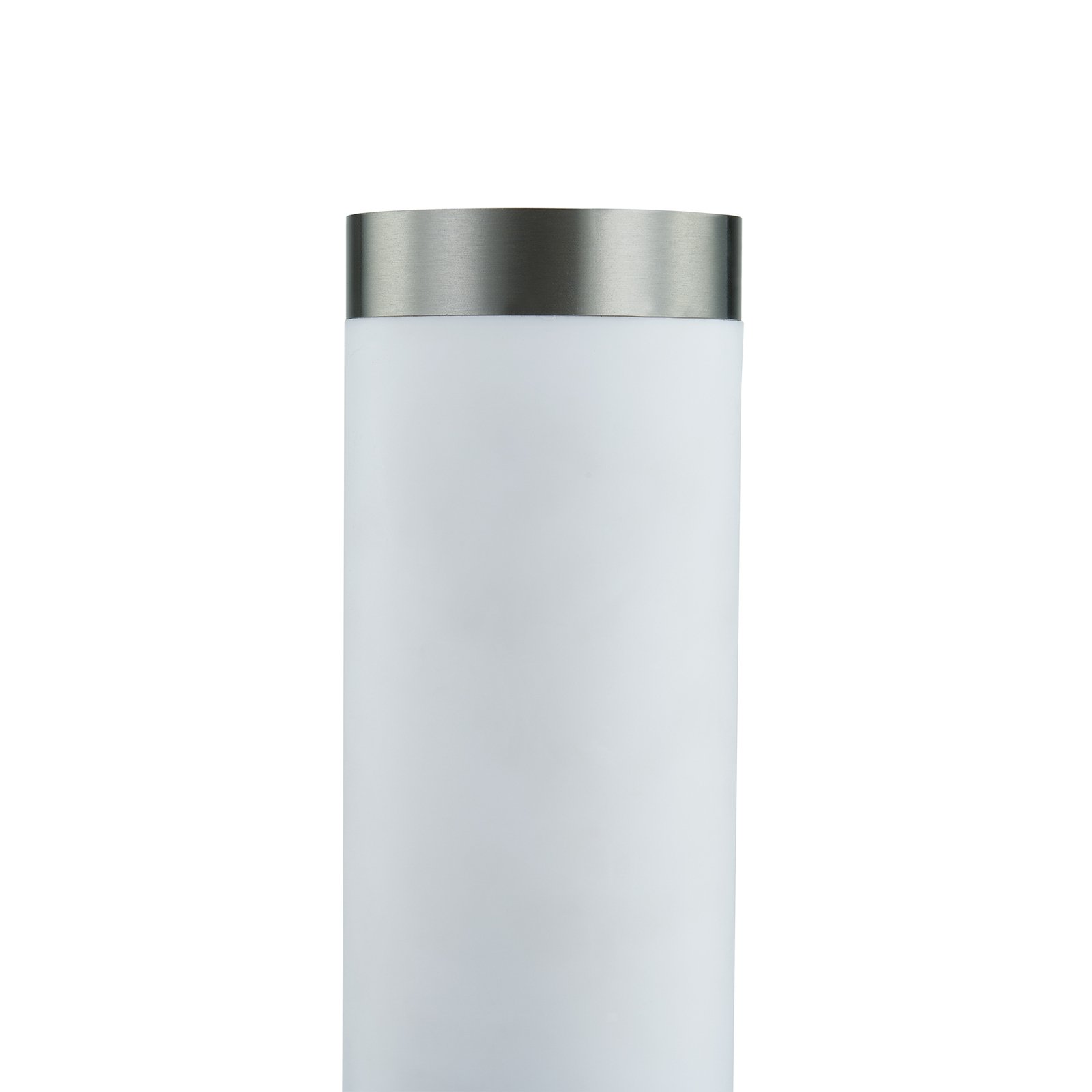 Lindby Statius sokkellamp, grijs, roestvrij staal, sensor, 45 cm