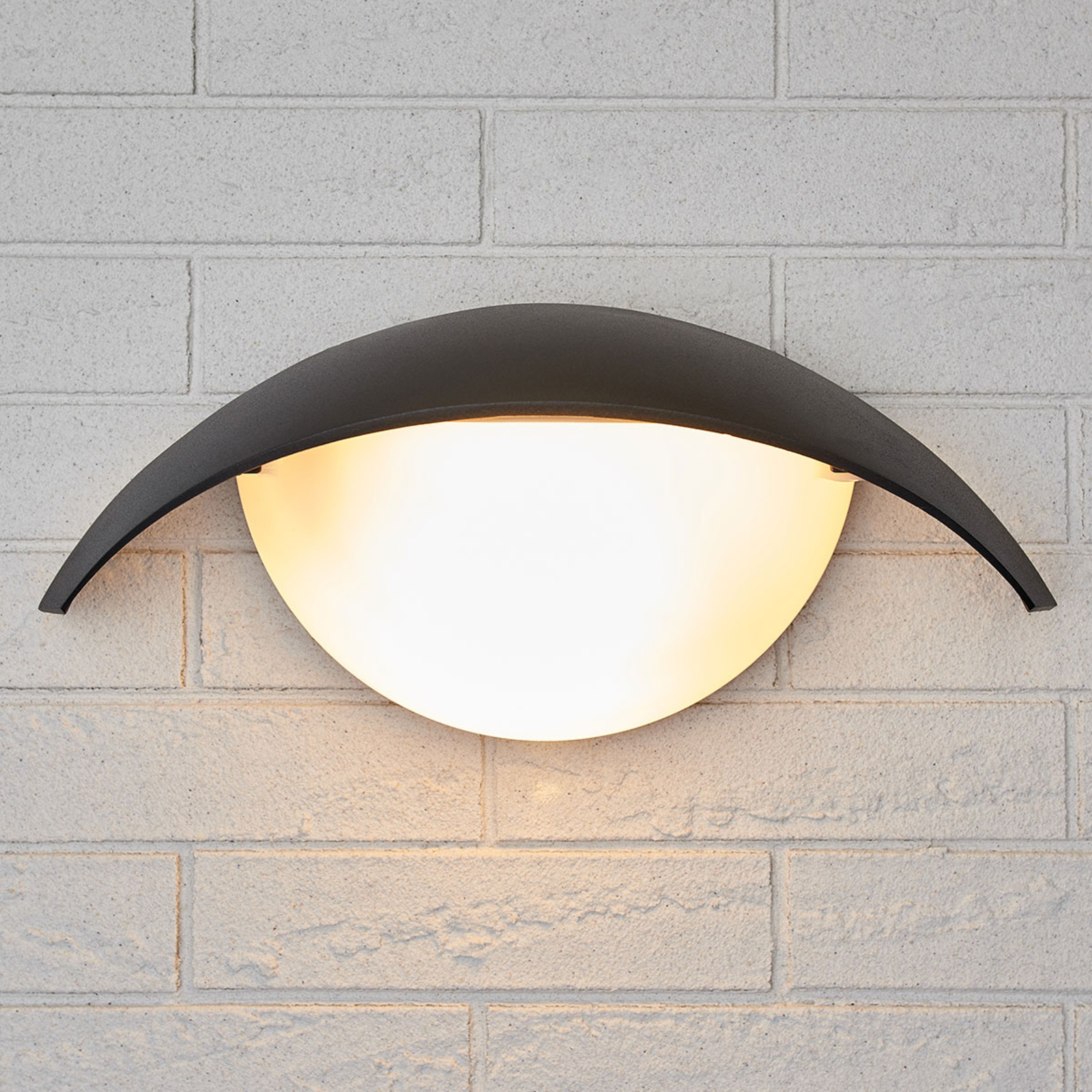 Eco-Light Timeless CUP exterior wall light, aluminium, polycarbonate, E27, 18 W, energy efficiency: A++, W: 37 cm, H: 15.7 cm