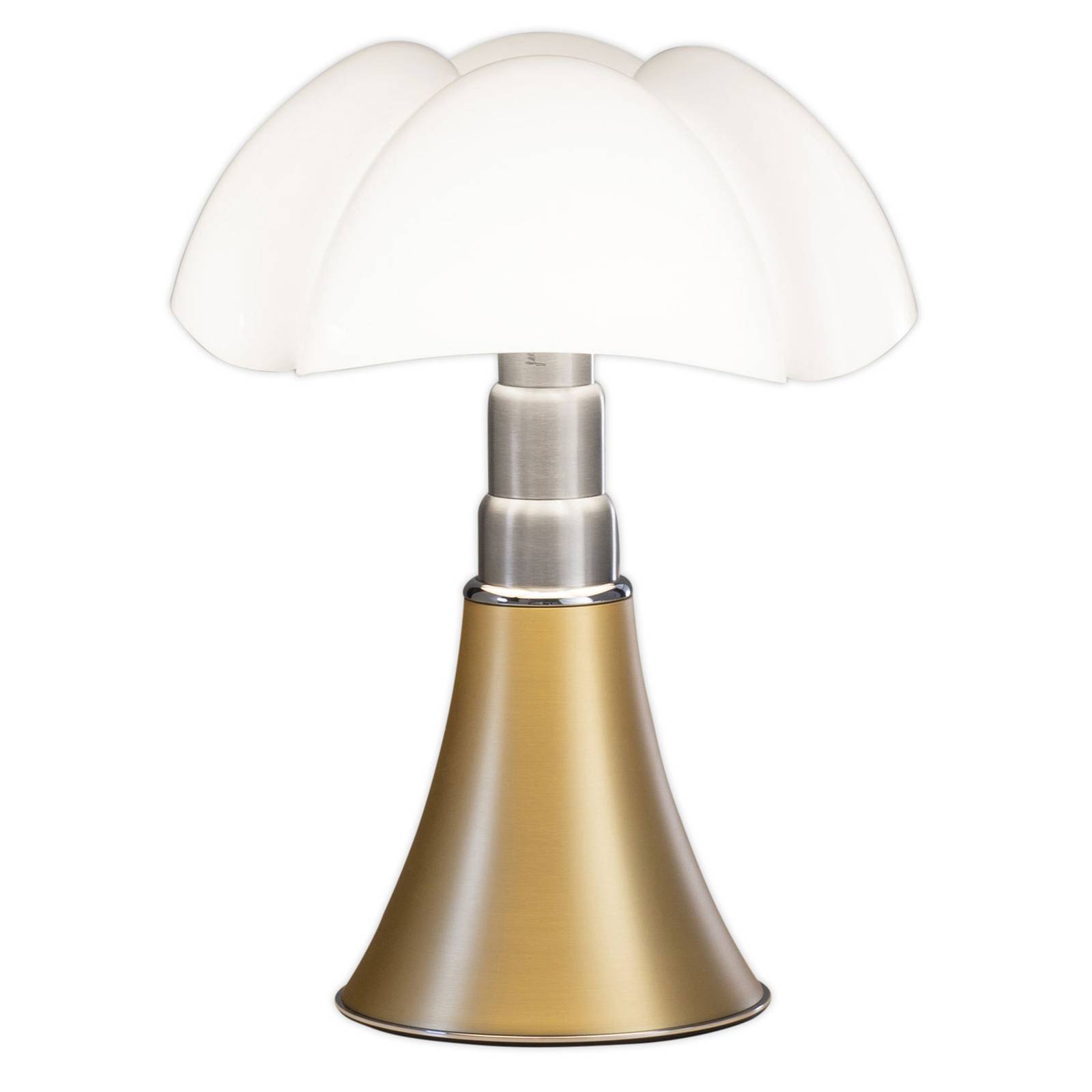 Martinelli Luce Minipipistrello table lamp brass, for Living / Dining Room, stainless steel, methacrylate, 7 W, H: 35 cm
