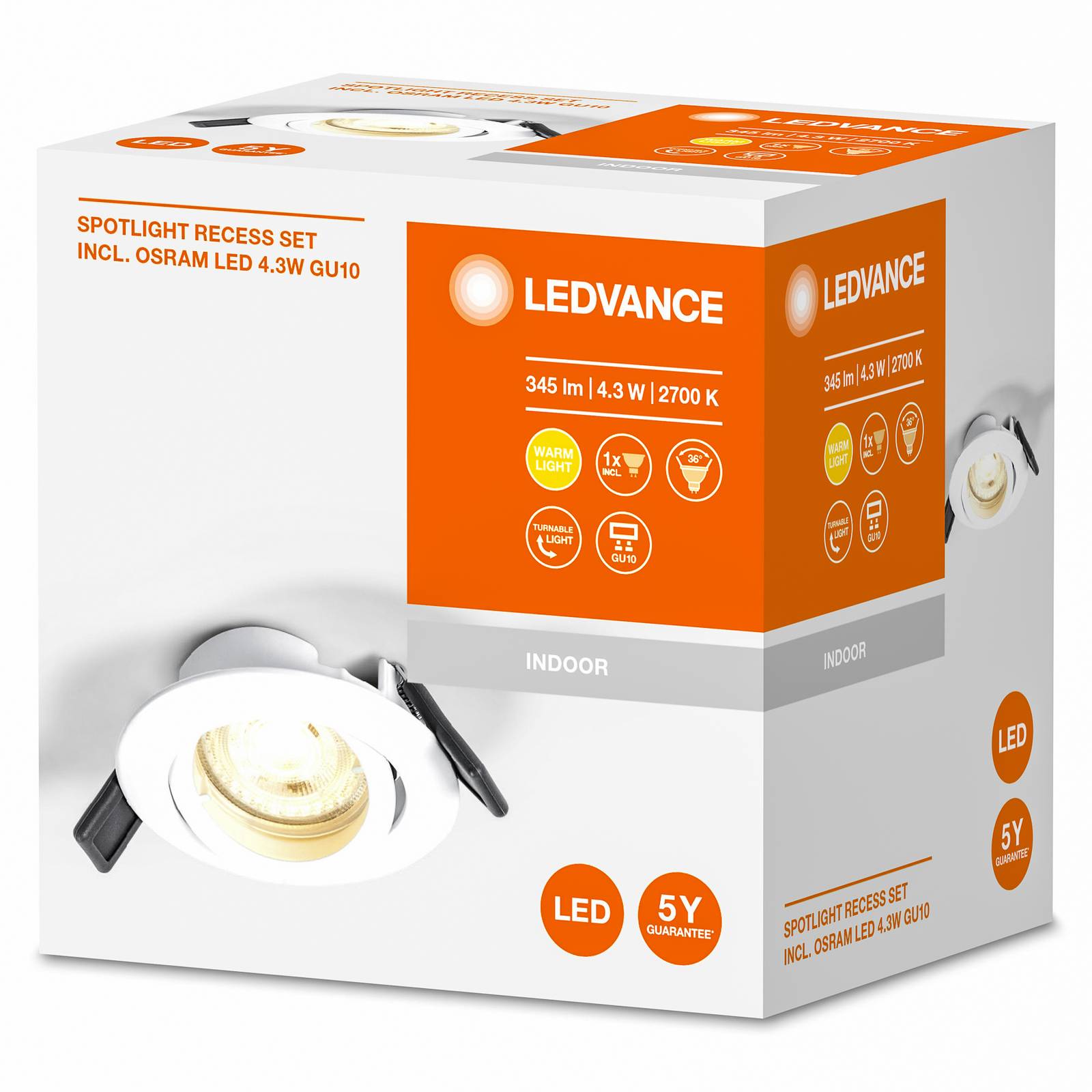 LEDVANCE Recess Twistlock lámpa IP20 fehér