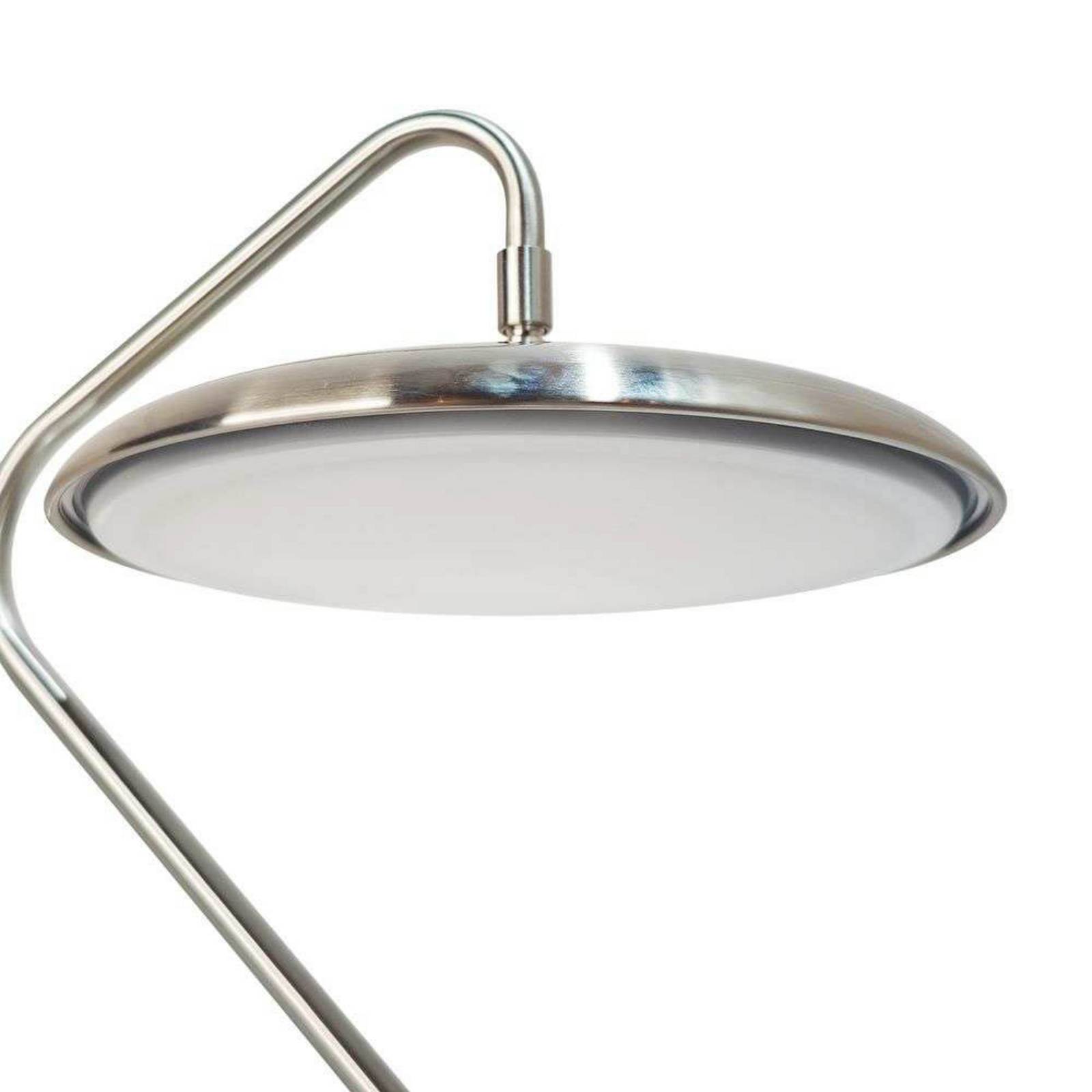 Lampa stołowa LED Artist, kolor stalowy, wysokość 41 cm, stal szlachetna