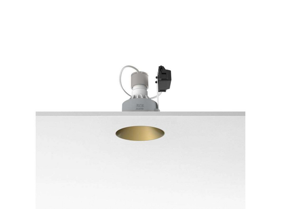 Flos Kap 80 Fixed Round Inbyggningsspot, guld / mässing från Flos