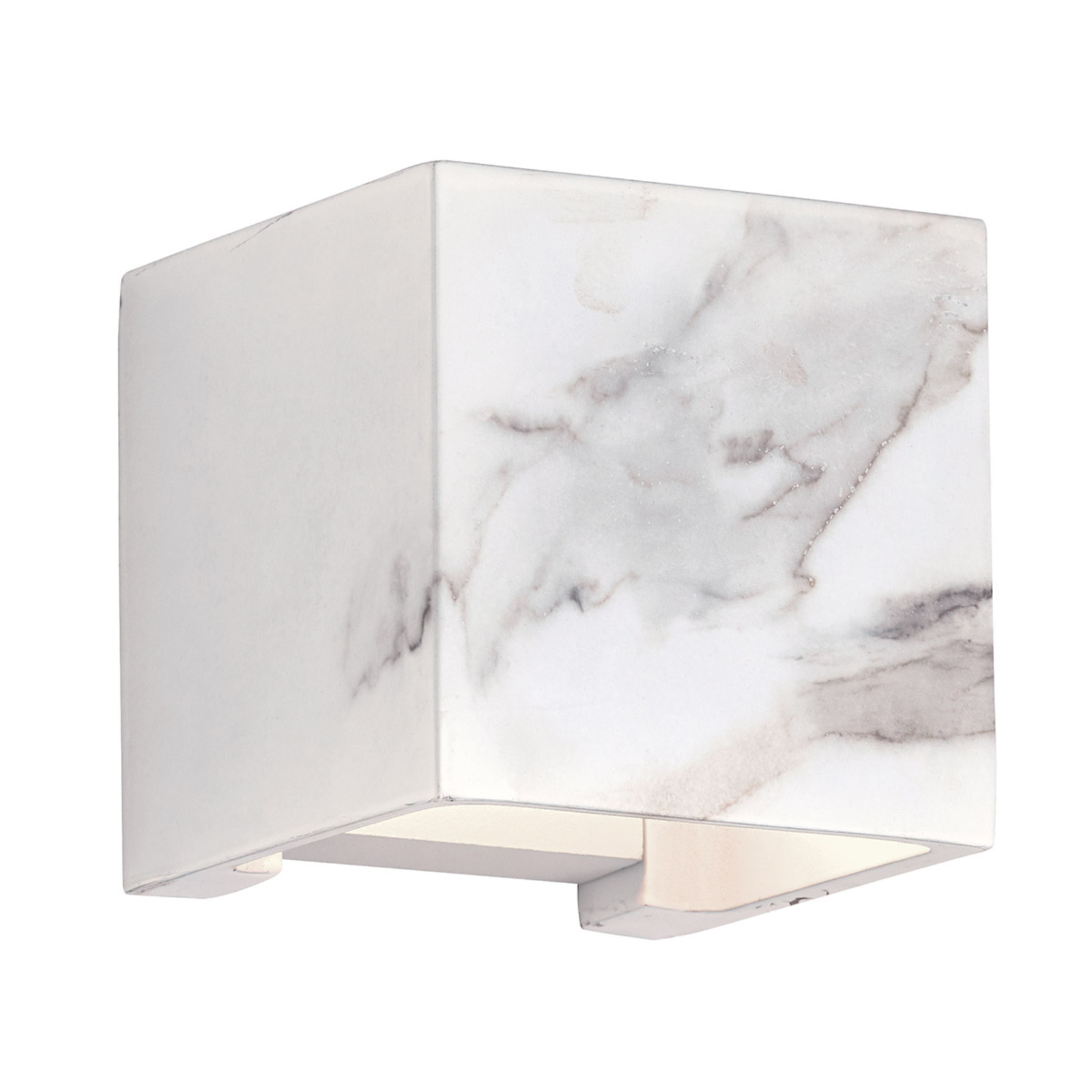LED-utomhusvägglampa Davos justerbar marmor vit