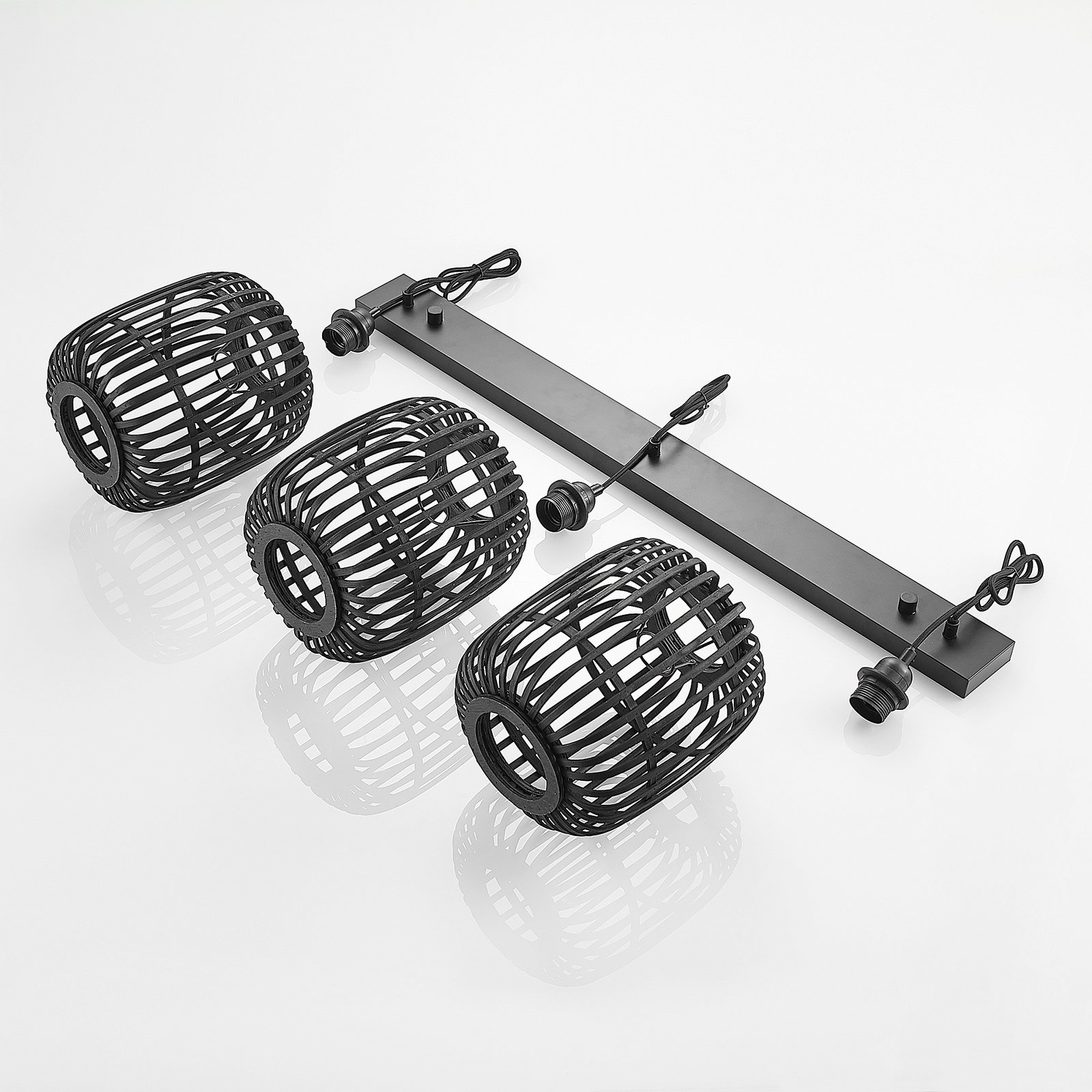 Canyana 3 Pendelleuchte Black - Lindby