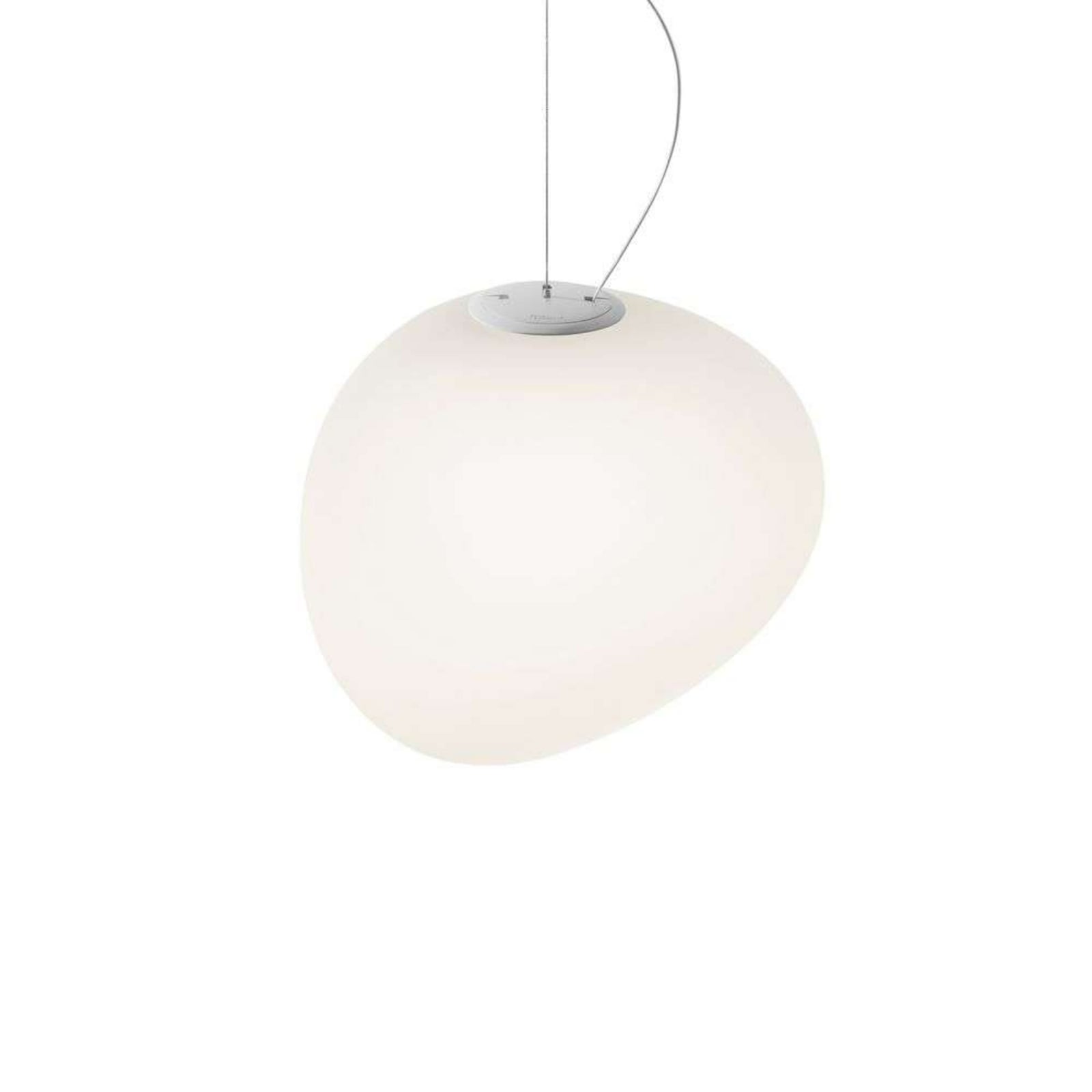 Suspension Foscarini Gregg Medium, blanche, hauteur 26 cm