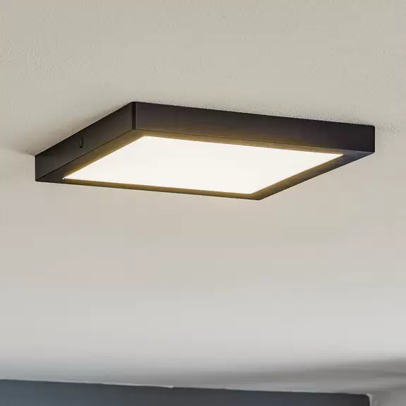 Lampenwelt Paulmann Abia LED-Panel 30x30 cm 2.700K schwarz