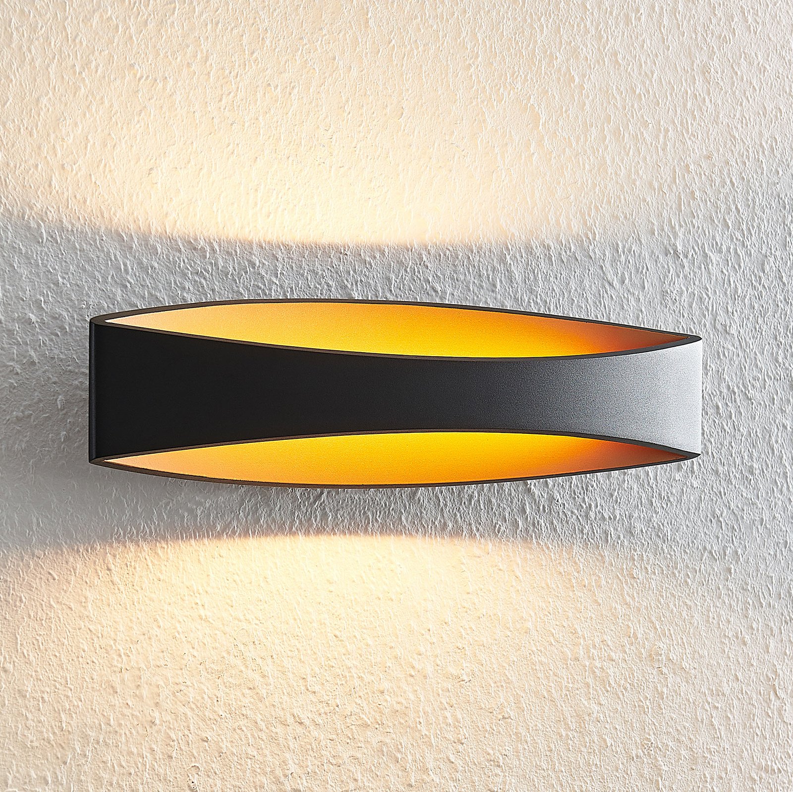 Jelle Candeeiro de Parede M Black/Gold - Arcchio