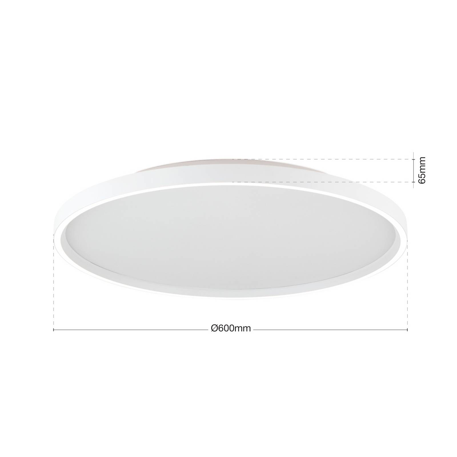 Orion LED stropní svítidlo MASCA, bílé, Ø 60 cm, CCT, kov, stmívatelné