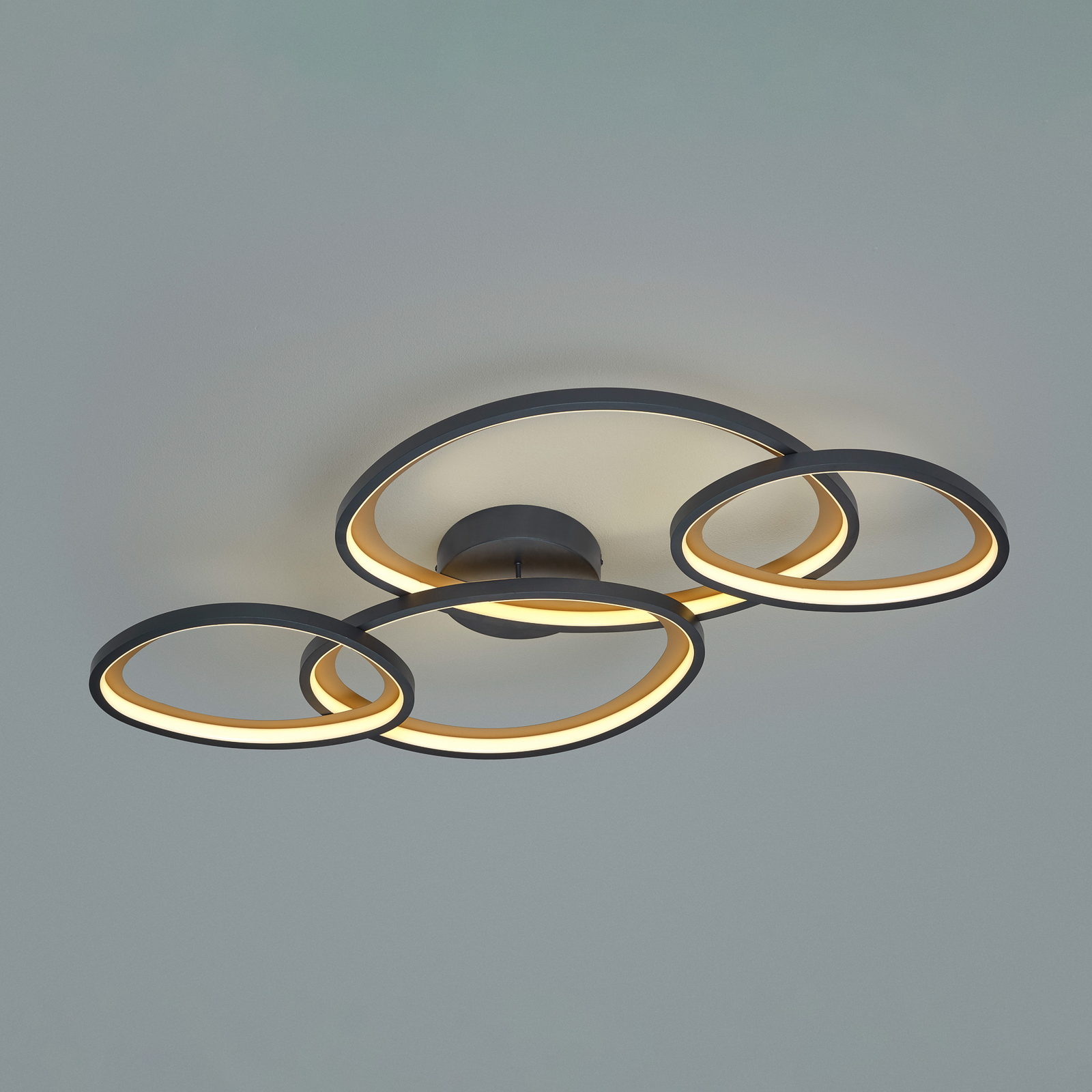 LED griestu lampa „Sivo“, garums 103 cm, matēti melna, metāls, CCT LED griestu lampa „Sivo“, garums 103 cm, matēti melna, metāls, CCT