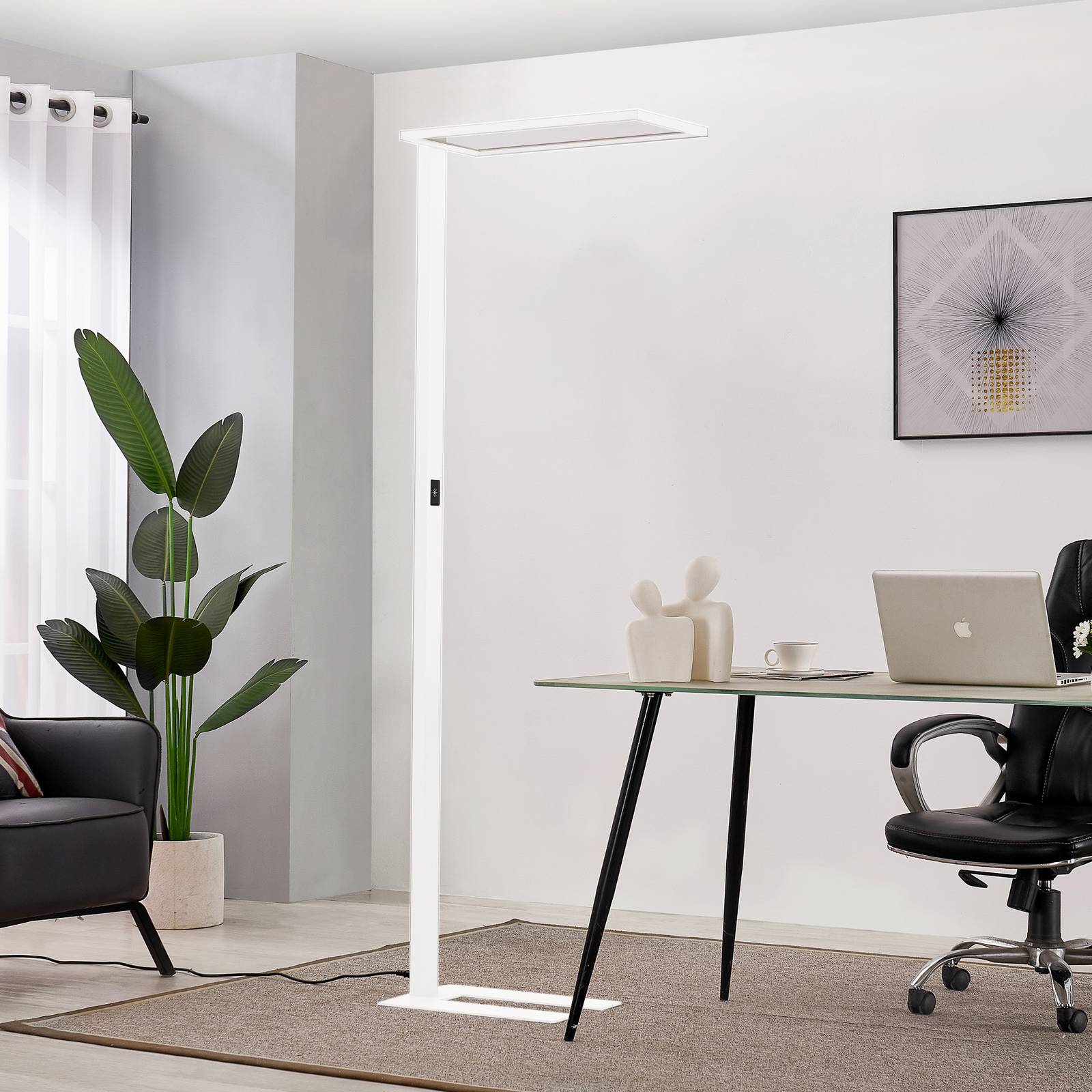 Prios Taronis LED-golvlampa för kontor dimmer vit