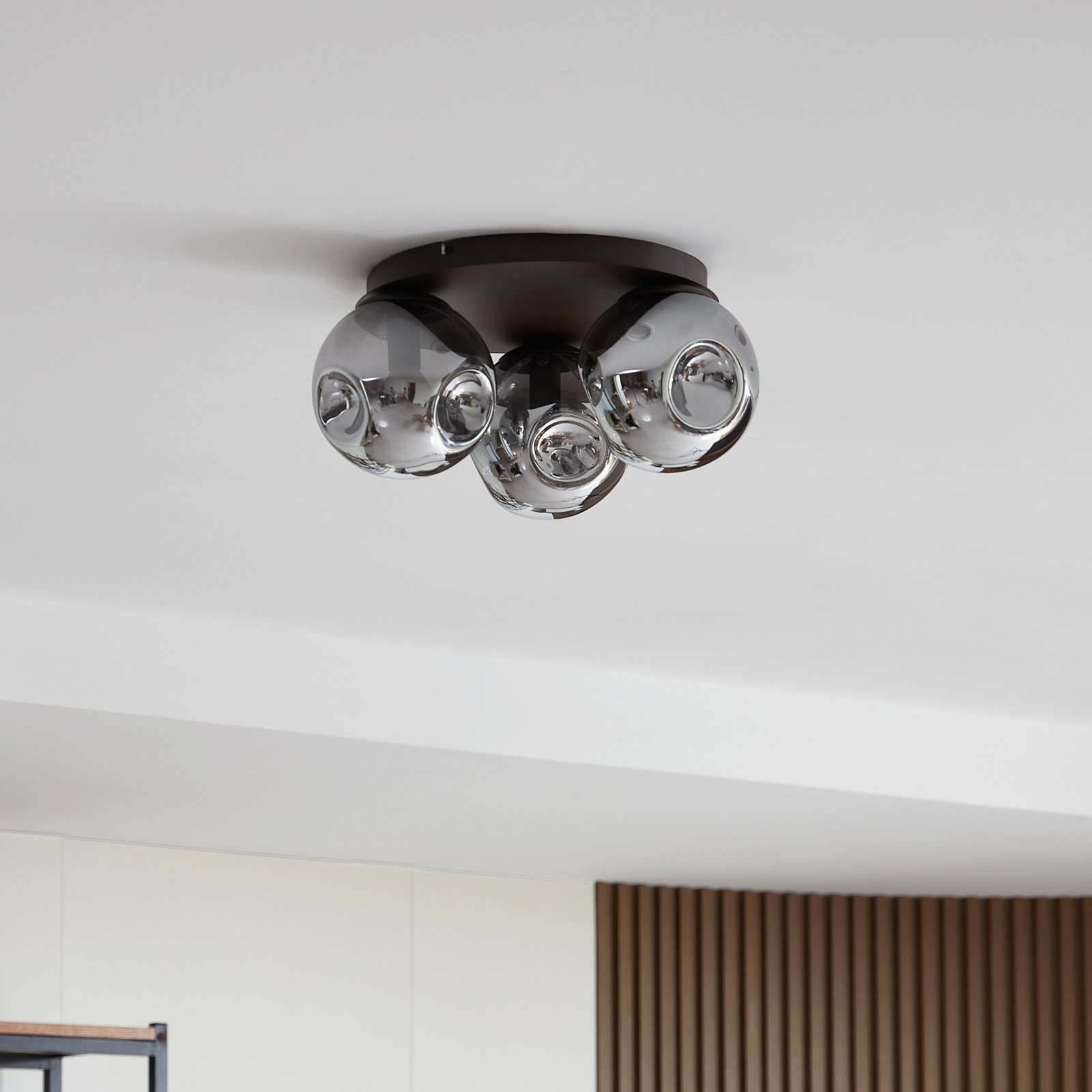 Valentina 3 Taklampe Smoked Grey/Coffee - Lindby