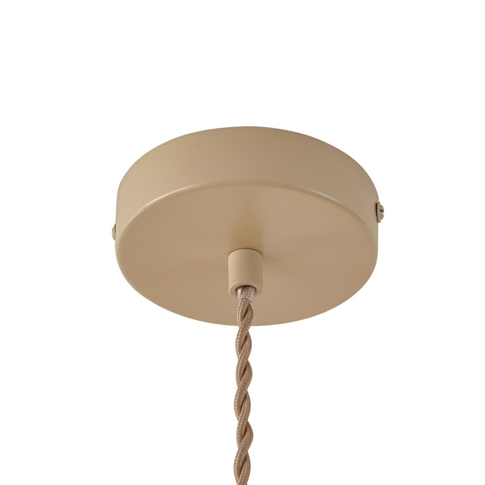 Lampada a sospensione Lindby Elfie, Ø 47 cm, beige, lino, E27