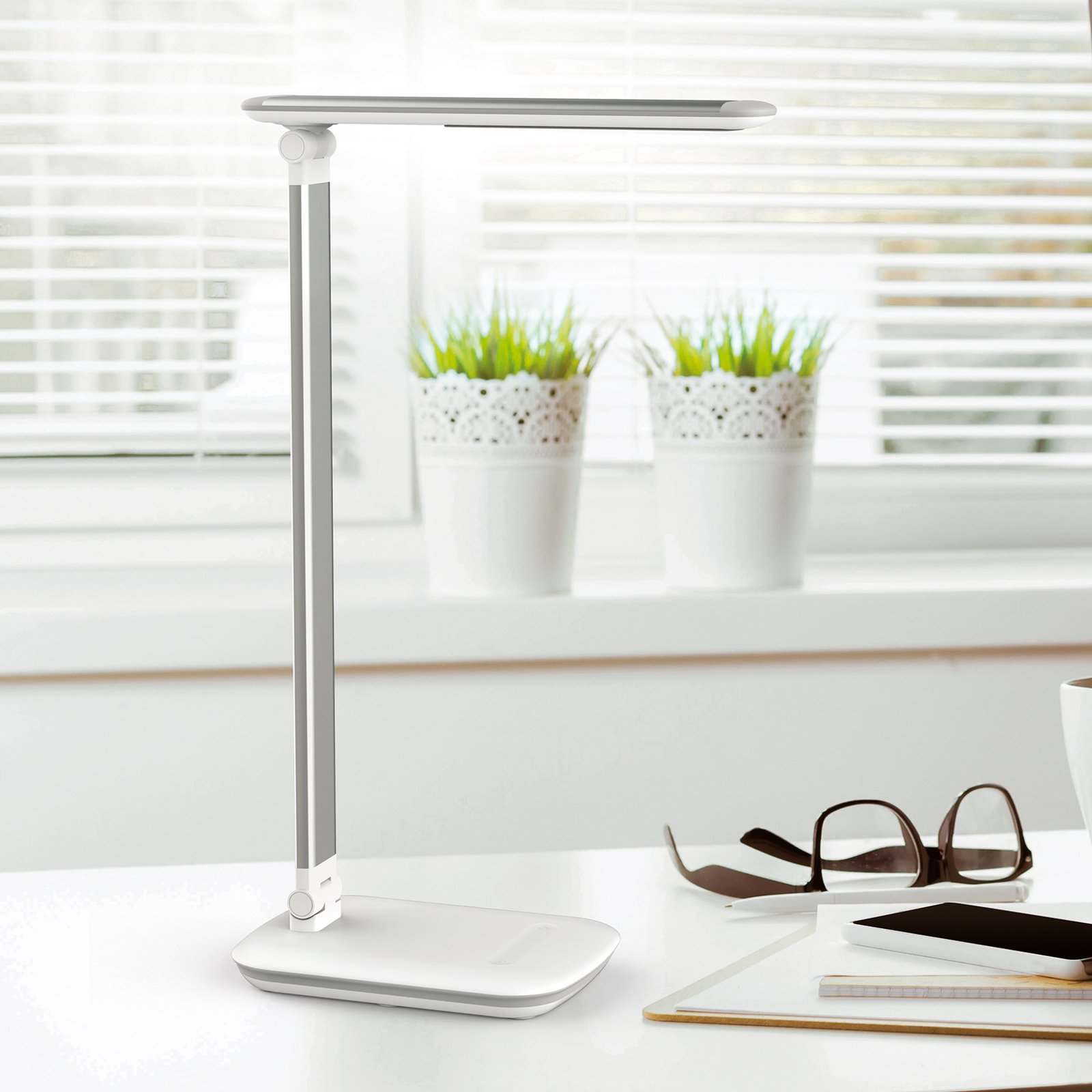 MAULjazzy-LED-pöytälamppu, valkoinen